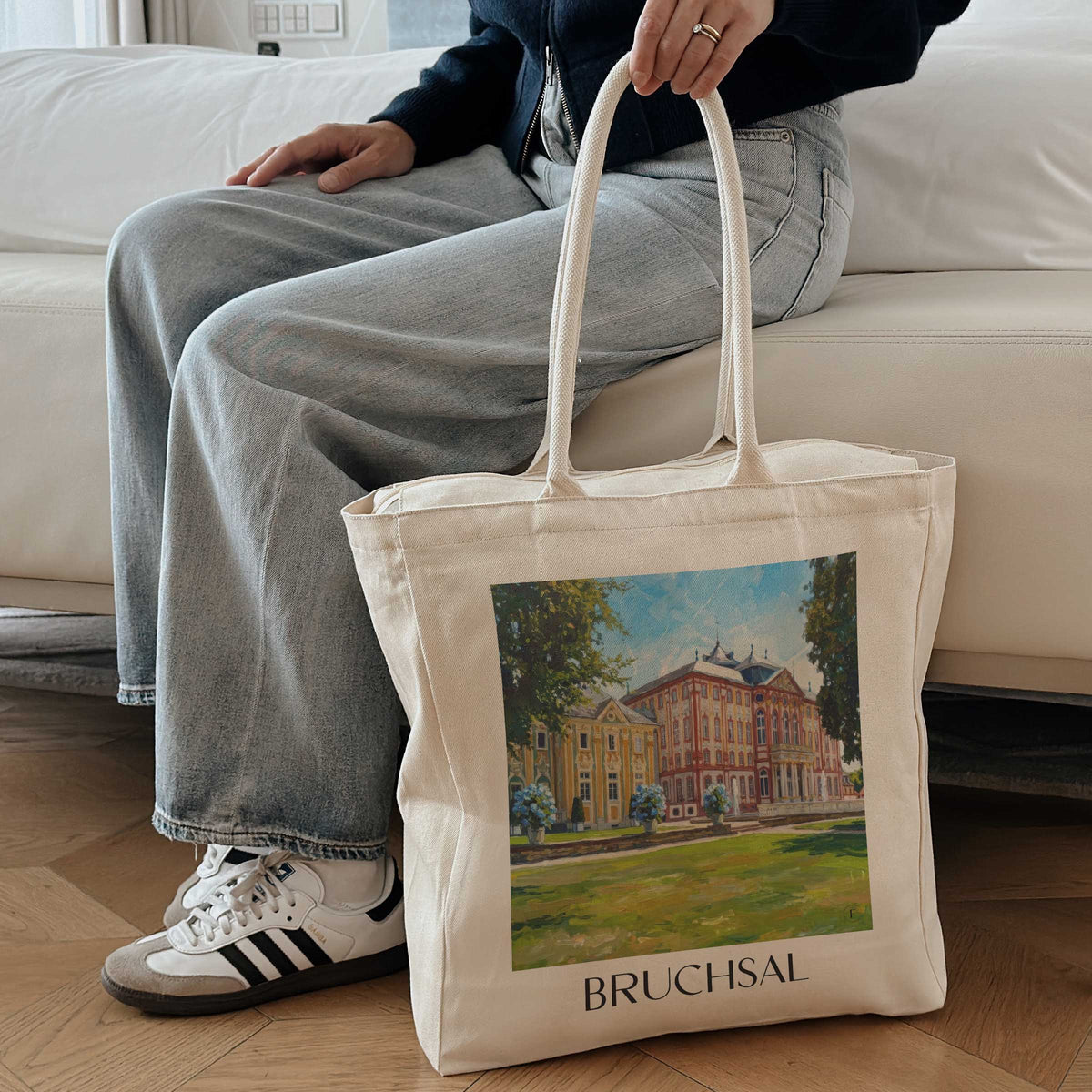 bruchsal-kraichgau-deutschland-einkaufstasche-oil-painting-oelgemaelde
