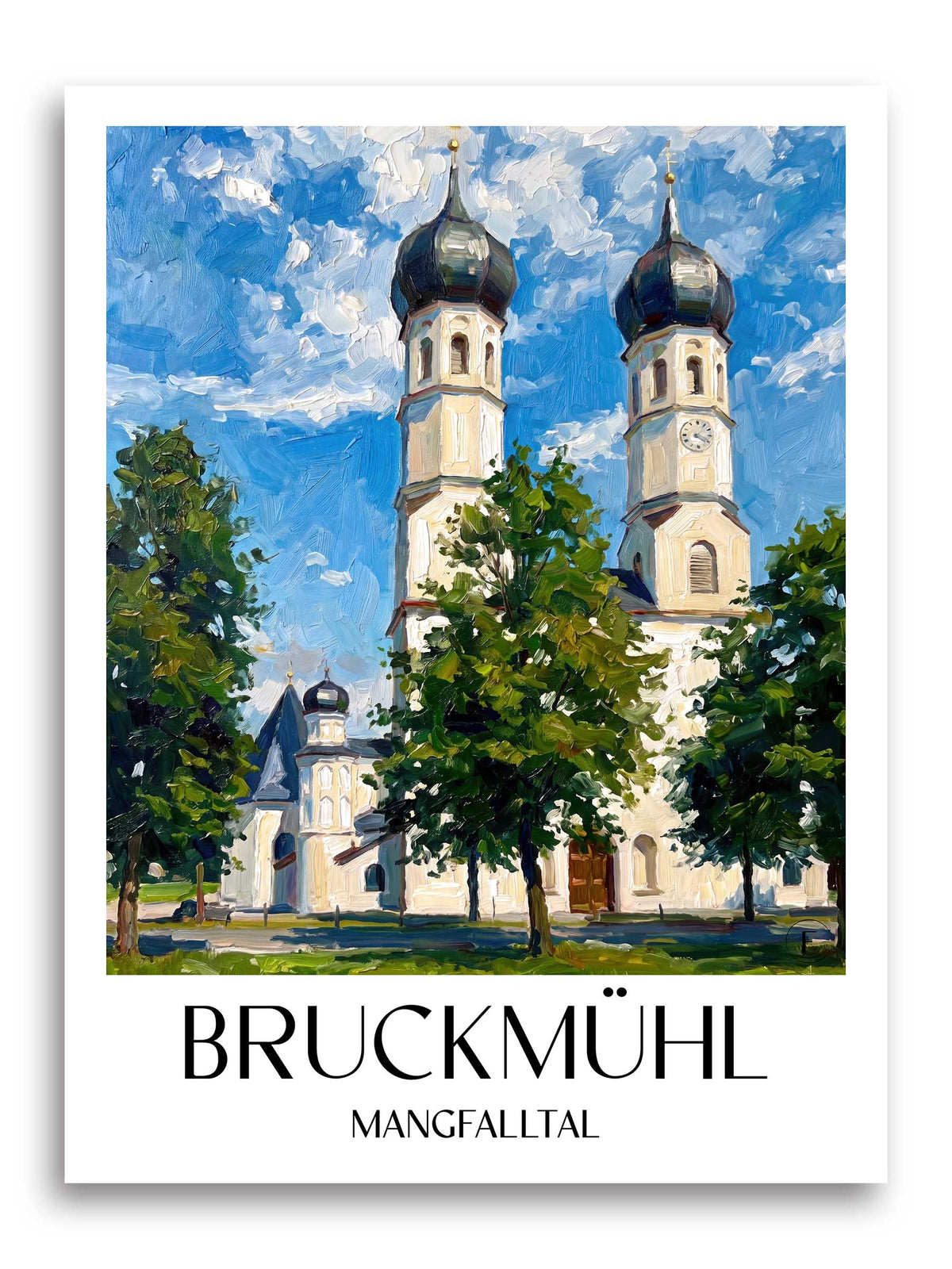 bruckmühl-mangfalltal-deutschland-poster-oil-painting-oelgemaelde