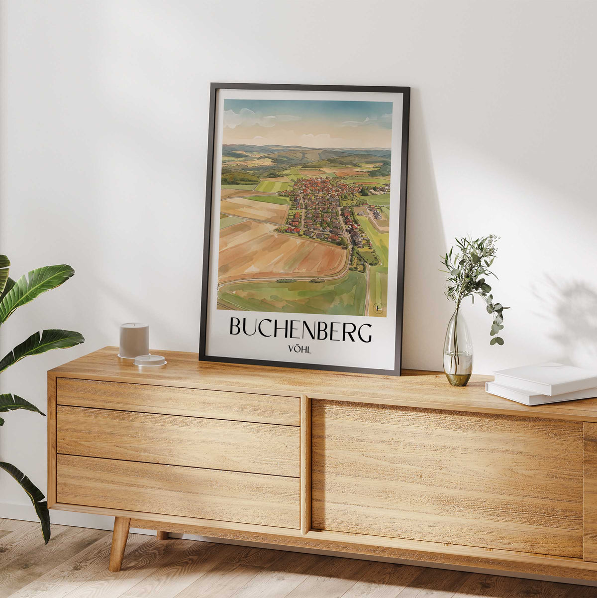 buchenberg-vöhl-deutschland-poster-aquarell
