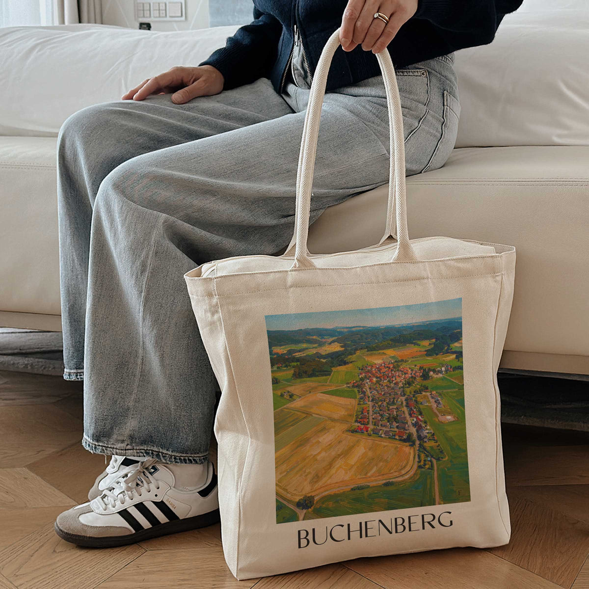 buchenberg-vöhl-deutschland-einkaufstasche-oil-painting-oelgemaelde