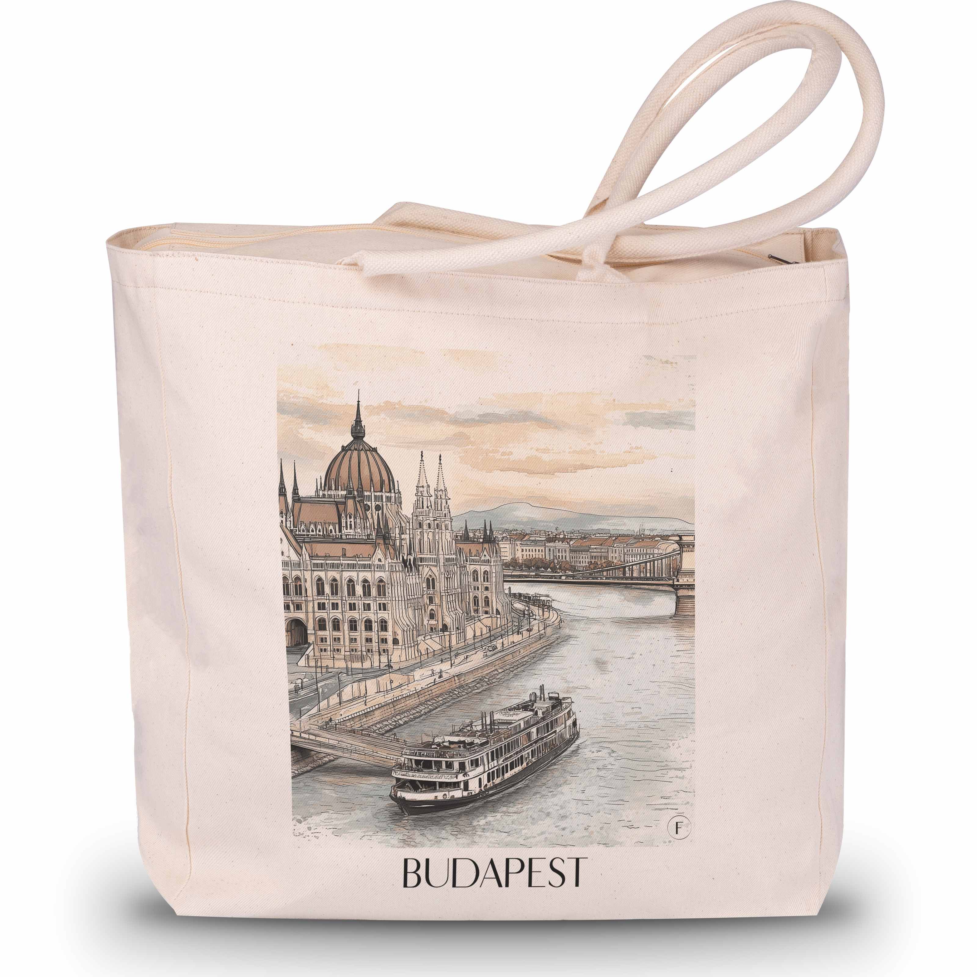 Budapest - Ungarn Tote Bag - Einkaufstasche im Aquarell Stil - favplace