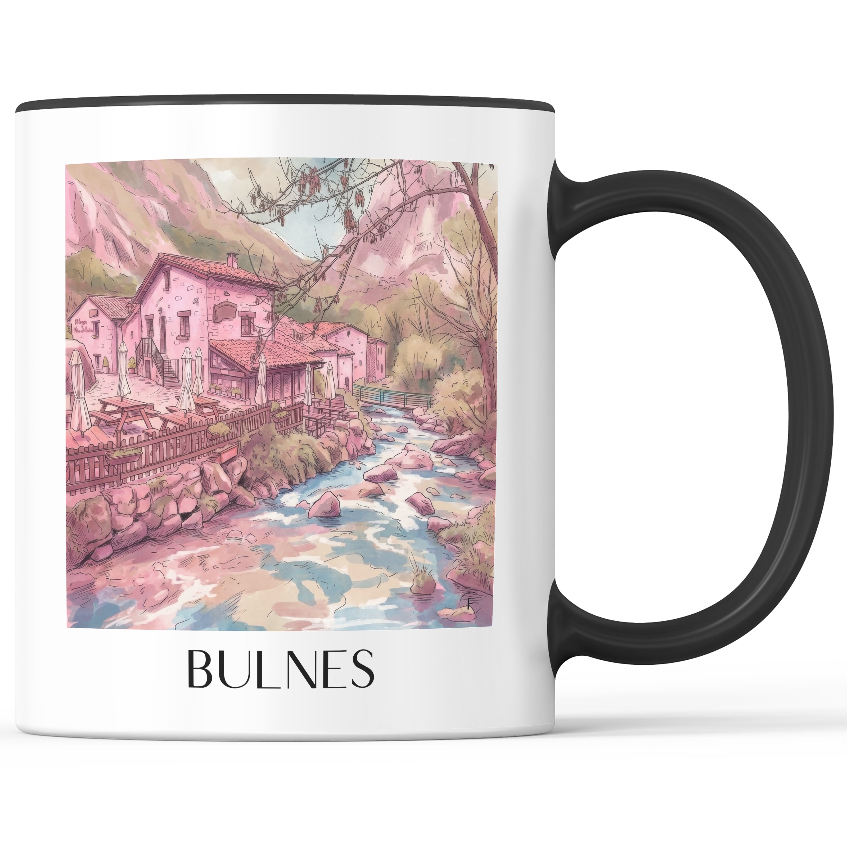 bulnes-cabrales-spanien-kaffeebecher-aquarell-pink-rosa