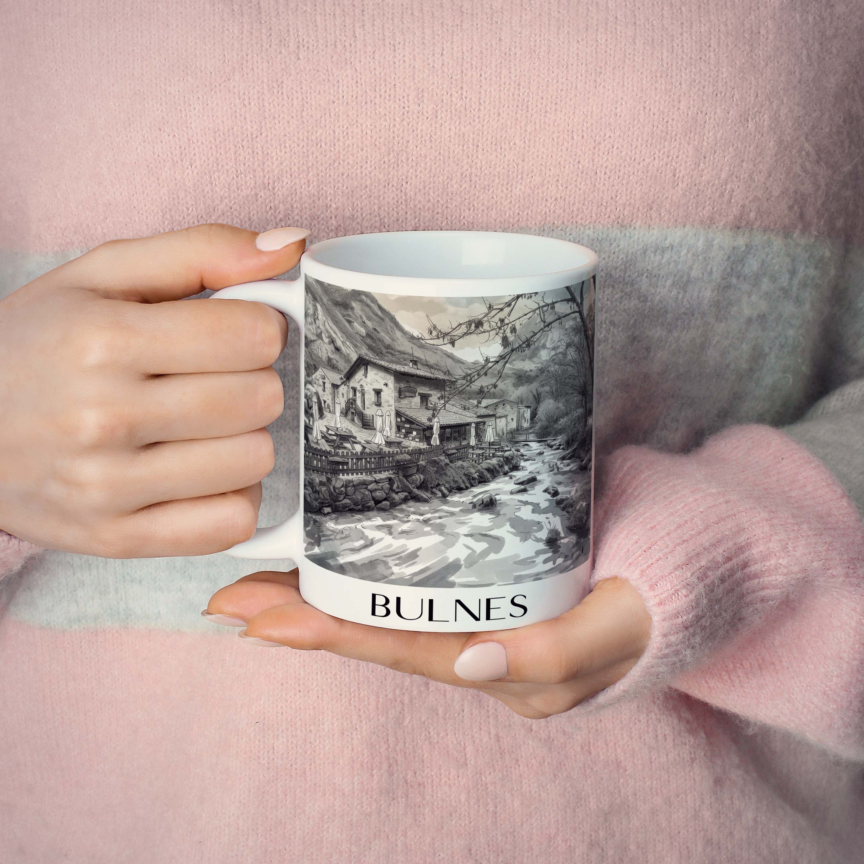 bulnes-cabrales-spanien-kaffeebecher-aquarell-schwarz-weiss