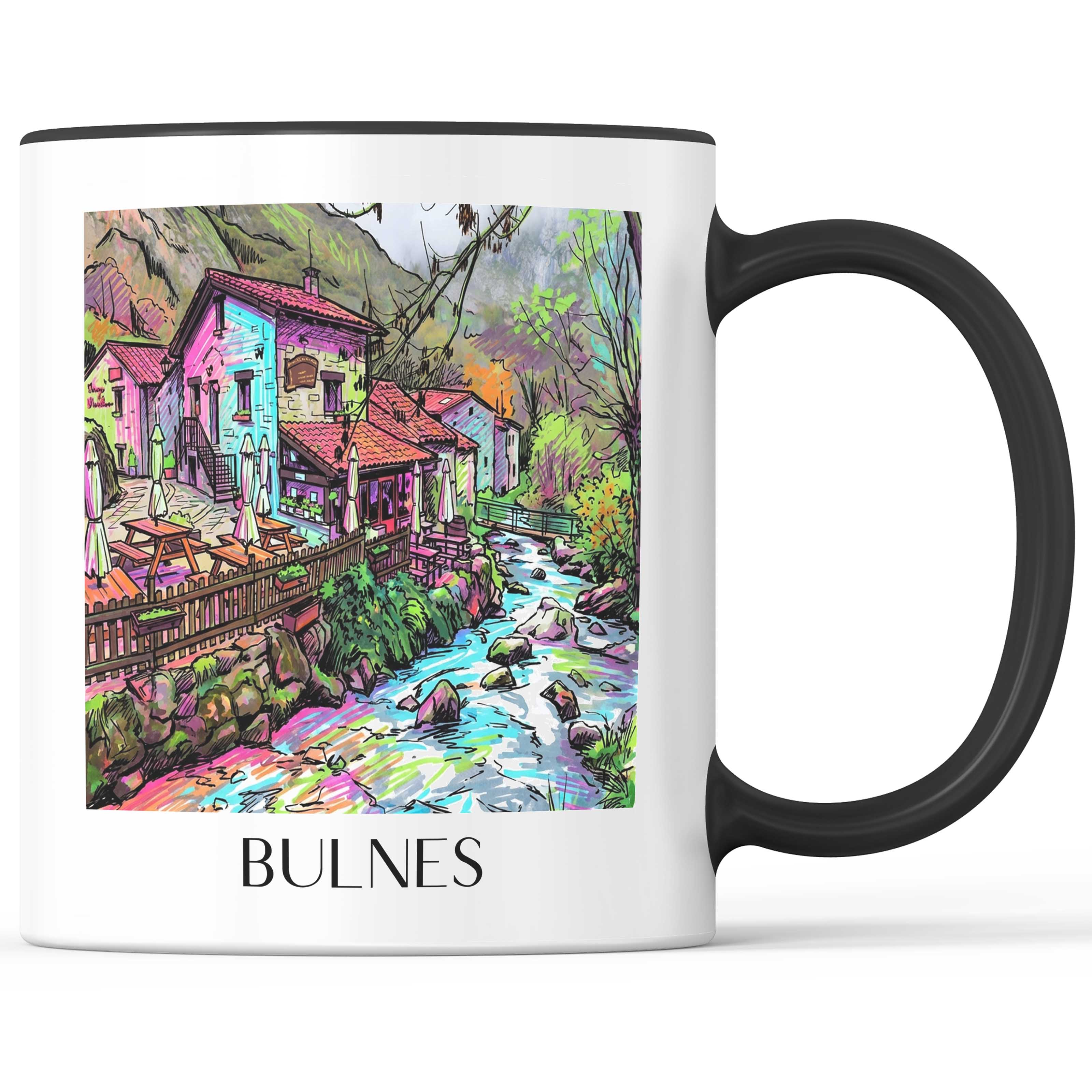 Bulnes Kaffeebecher - Cabrales - Spanien Becher - Kaffeetasse im Tag Graffiti Stil - favplace