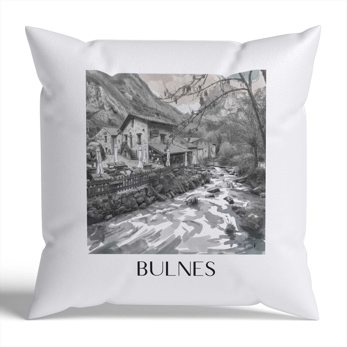 bulnes-cabrales-spanien-kissenbezug-aquarell-schwarz-weiss