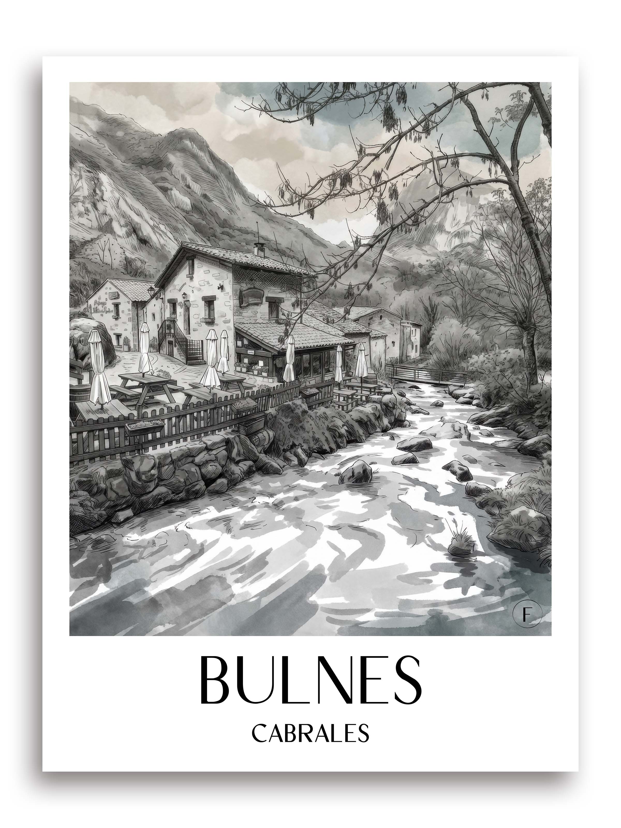 bulnes-cabrales-spanien-poster-aquarell-schwarz-weiss