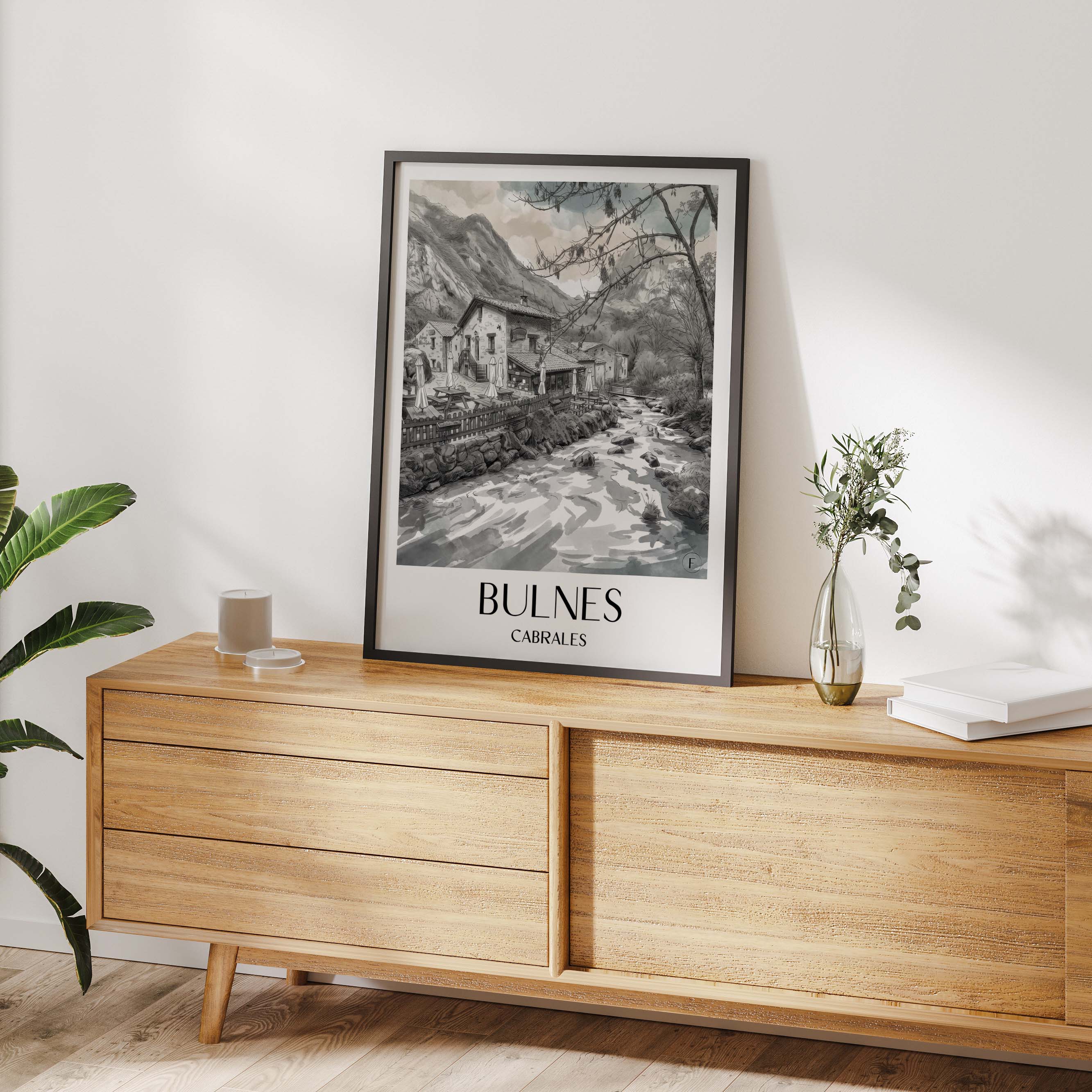 bulnes-cabrales-spanien-poster-aquarell-schwarz-weiss