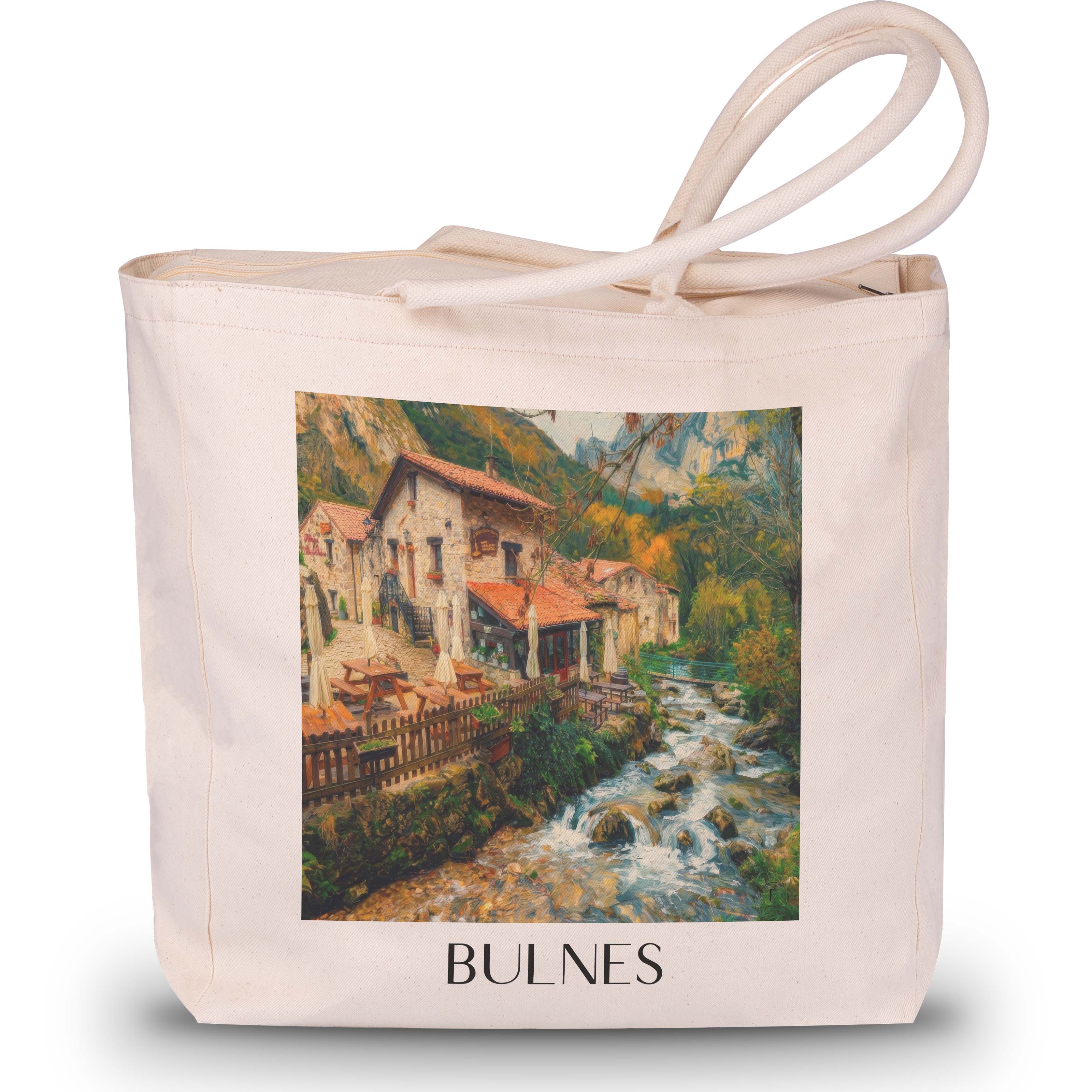 bulnes-cabrales-spanien-einkaufstasche-oil-painting-oelgemaelde