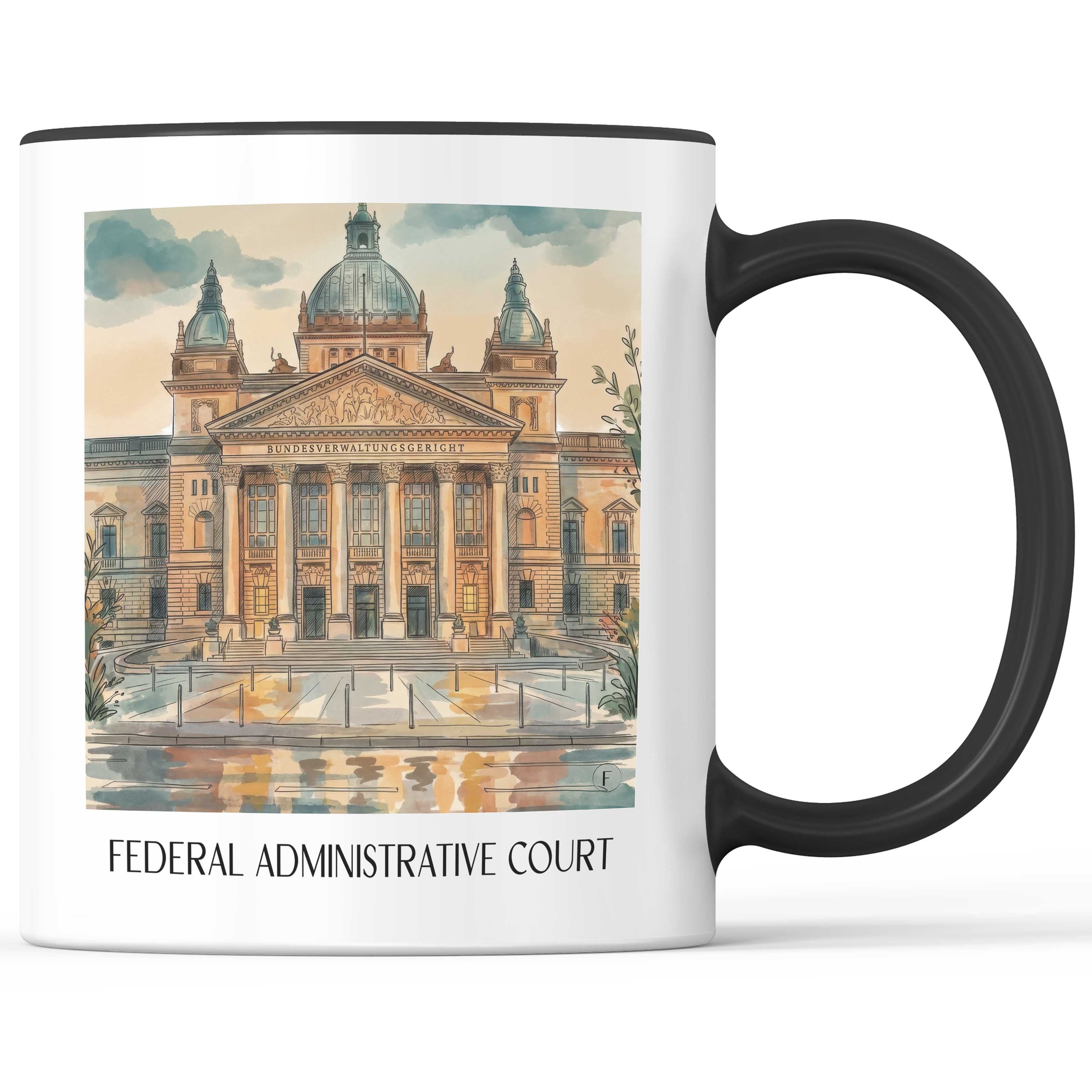 Bundesverwaltungsgericht Kaffeebecher - Leipzig - Deutschland Becher - Kaffeetasse im Aquarell Stil - favplace