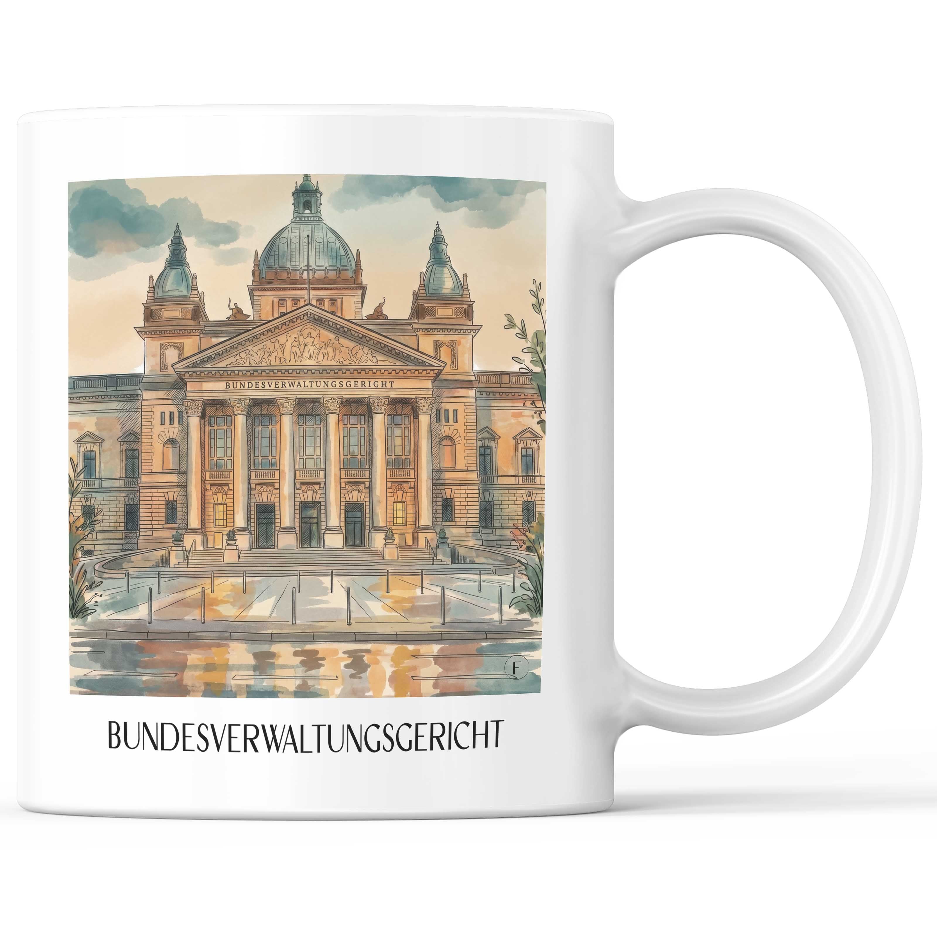 Bundesverwaltungsgericht Kaffeebecher - Leipzig - Deutschland Becher - Kaffeetasse im Aquarell Stil - favplace