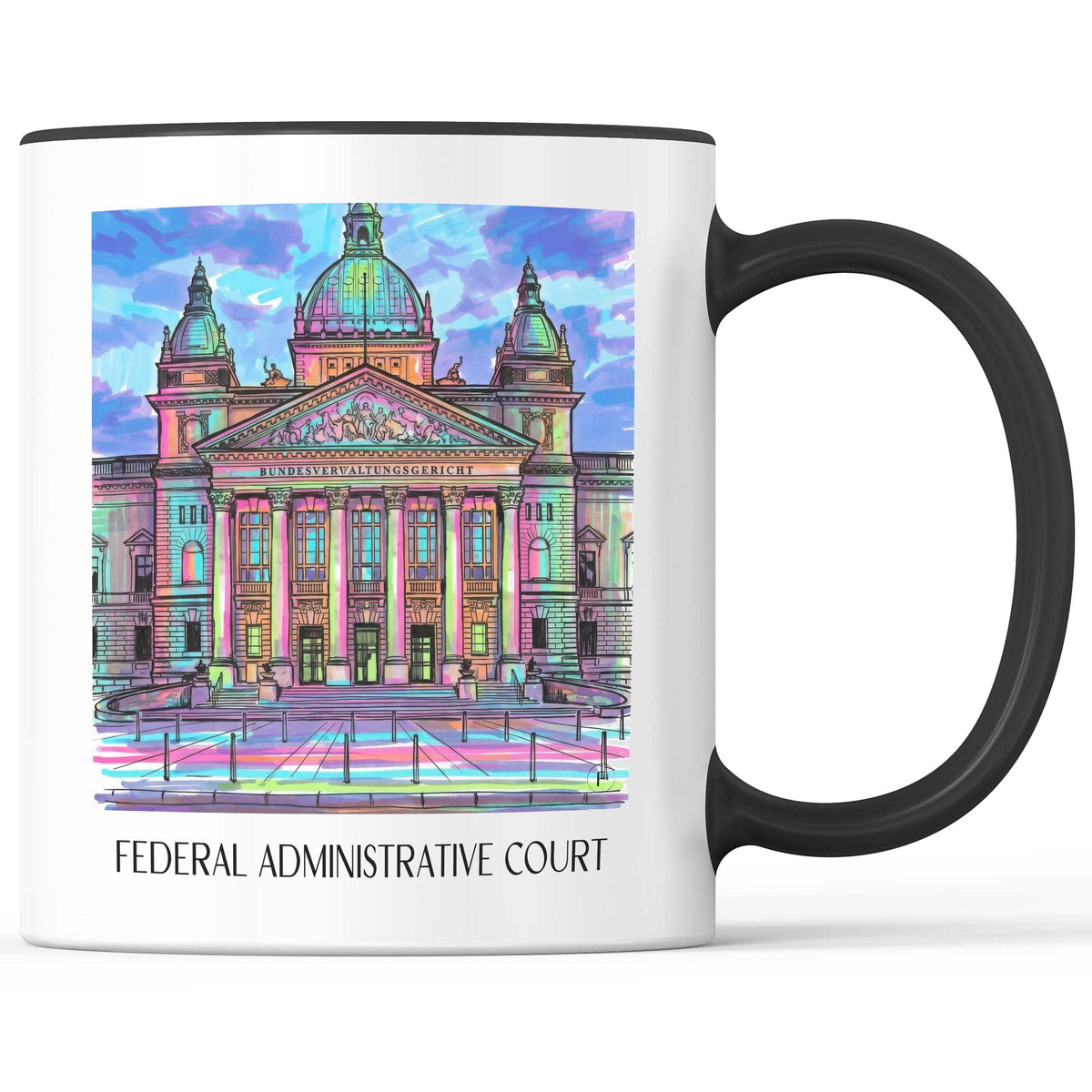 Bundesverwaltungsgericht Kaffeebecher - Leipzig - Deutschland Becher - Kaffeetasse im Tag Graffiti Stil - favplace