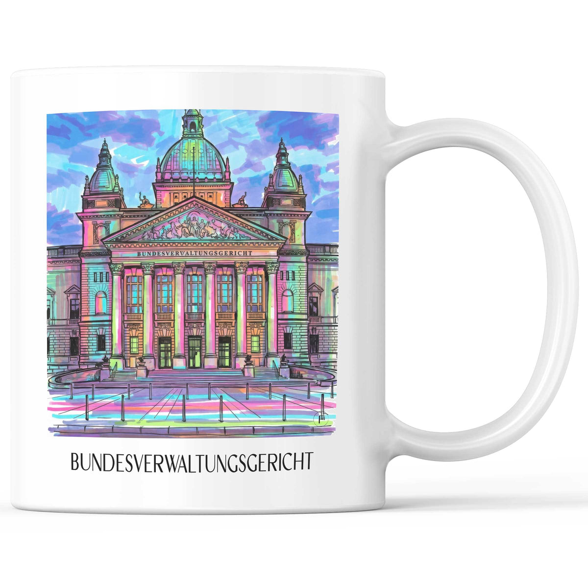 Bundesverwaltungsgericht Kaffeebecher - Leipzig - Deutschland Becher - Kaffeetasse im Tag Graffiti Stil - favplace