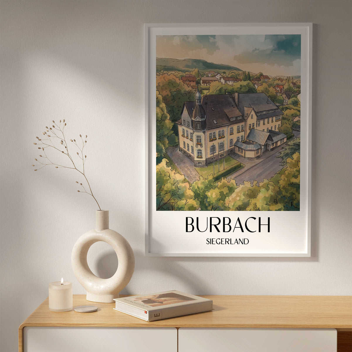 burbach-siegerland-deutschland-poster-aquarell