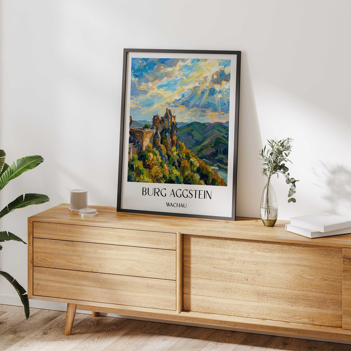 burg-aggstein-wachau-österreich-poster-oil-painting-oelgemaelde