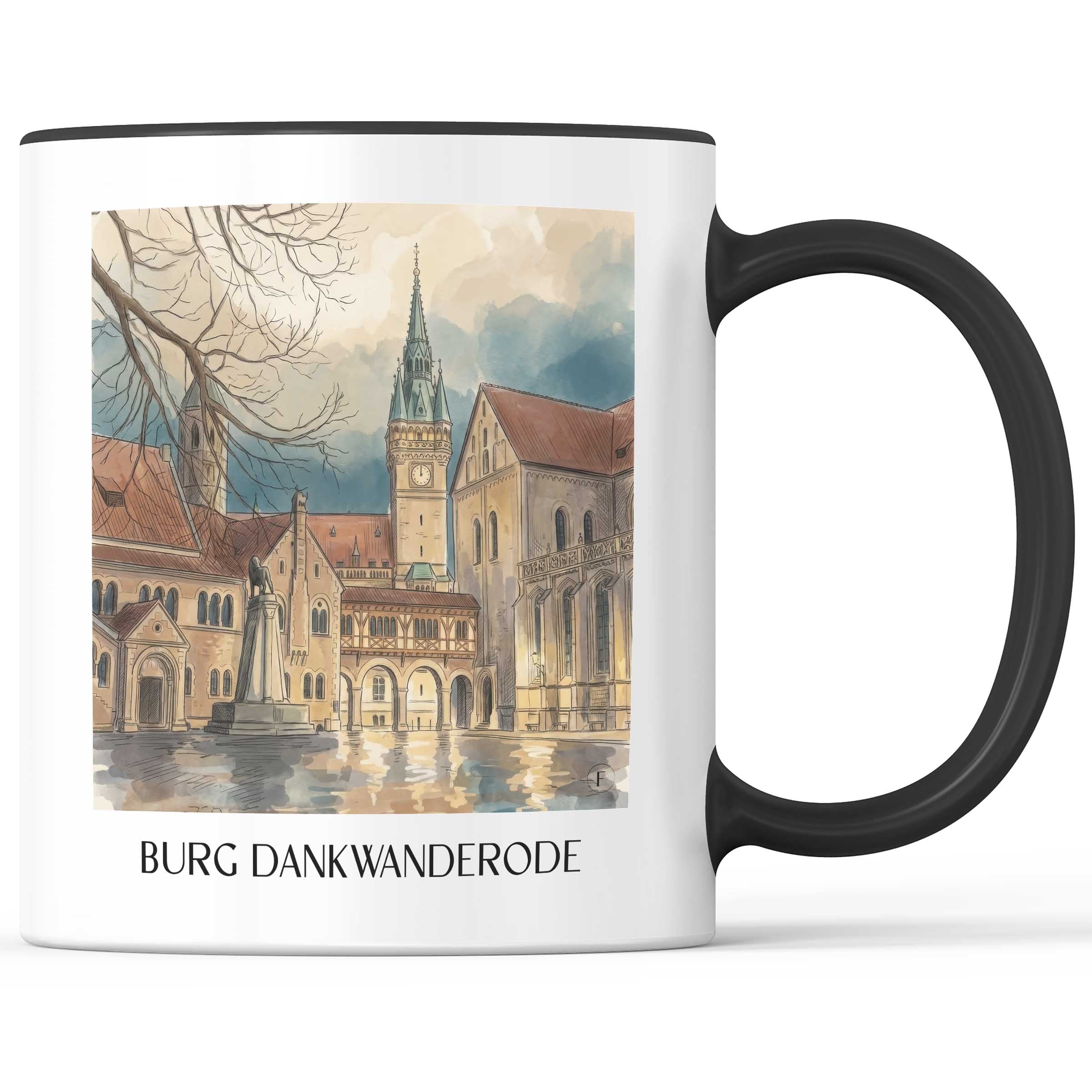 burg-dankwanderode-niedersachsen-deutschland-kaffeebecher-aquarell