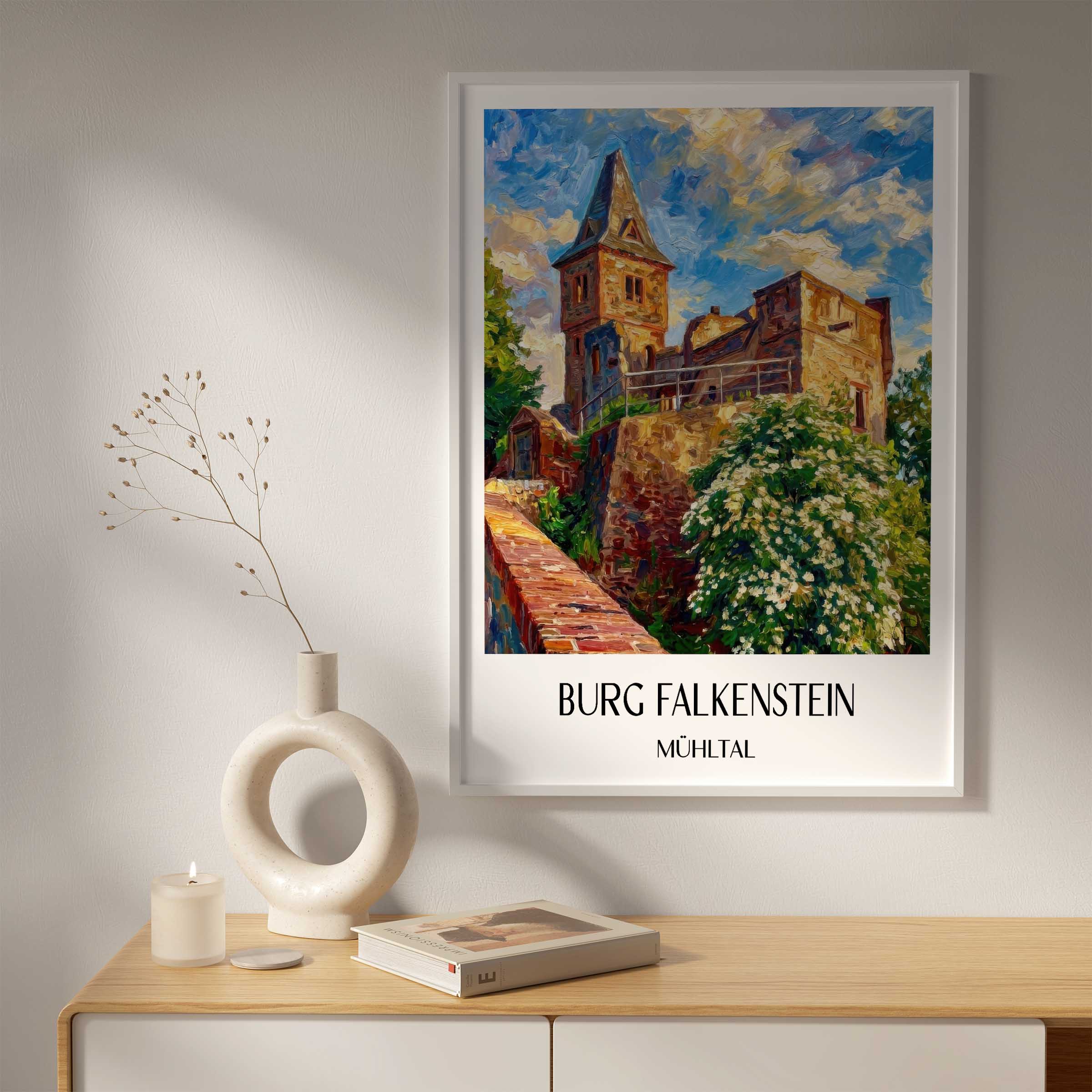 burg-falkenstein-mühltal-deutschland-poster-oil-painting-oelgemaelde