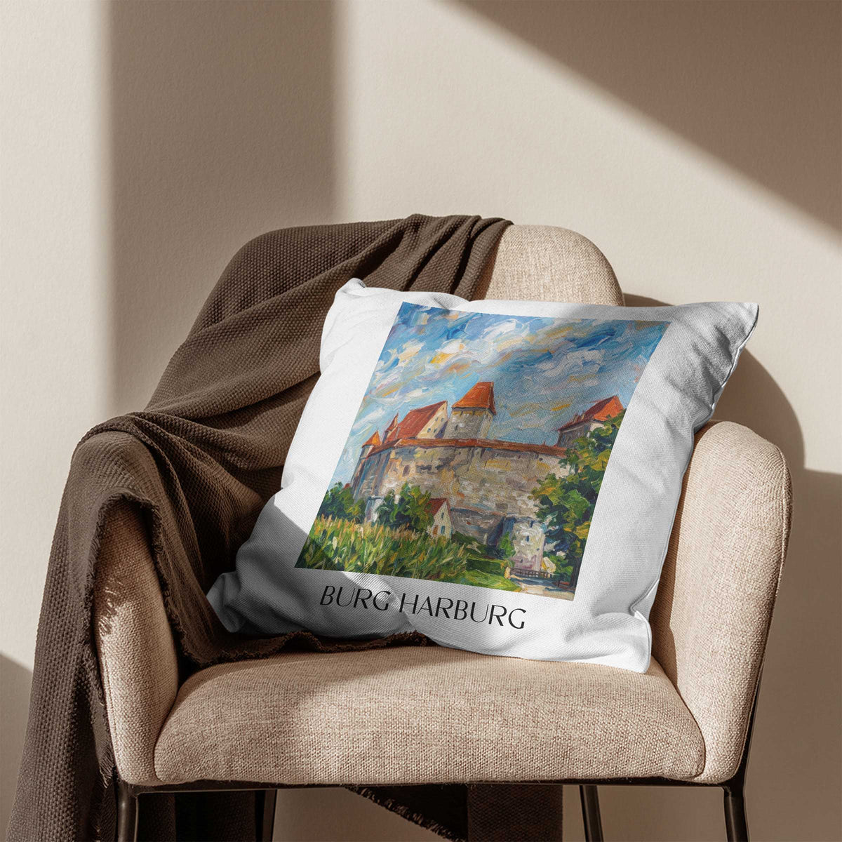 burg-harburg-schwaben-deutschland-kissenbezug-oil-painting-oelgemaelde