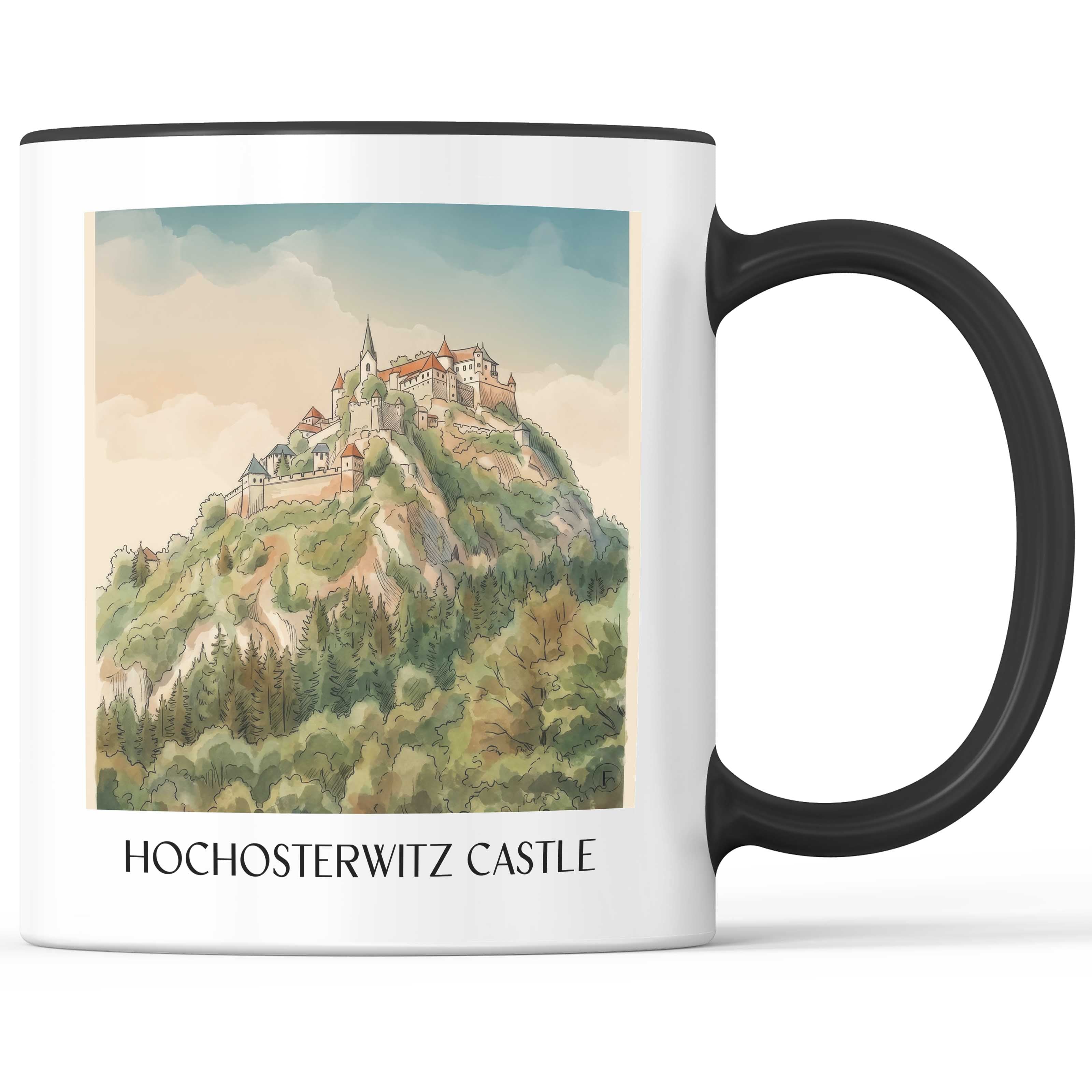 Burg Hochosterwitz Kaffeebecher - Kärnten - Österreich Becher - Kaffeetasse im Aquarell Stil - favplace