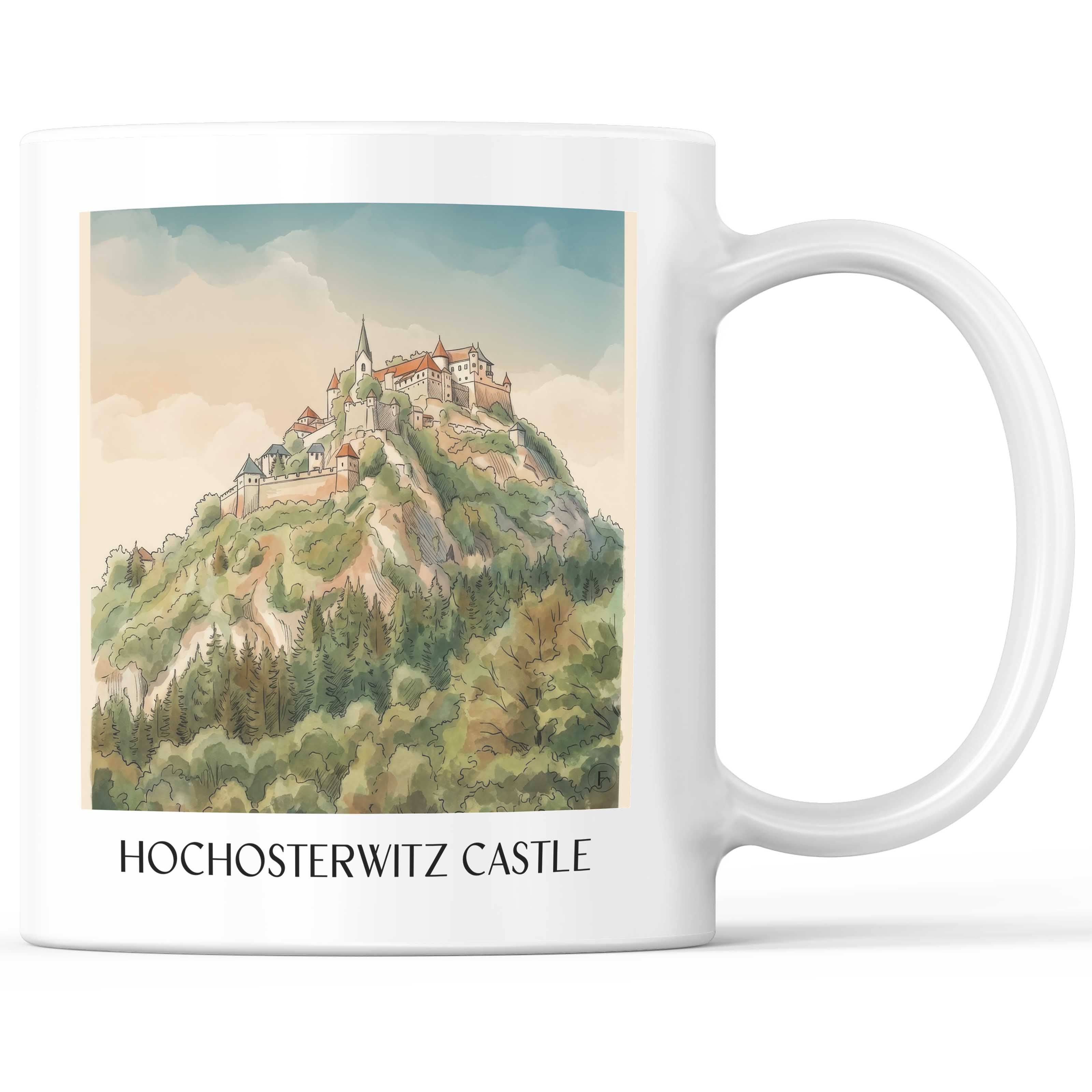 Burg Hochosterwitz Kaffeebecher - Kärnten - Österreich Becher - Kaffeetasse im Aquarell Stil - favplace