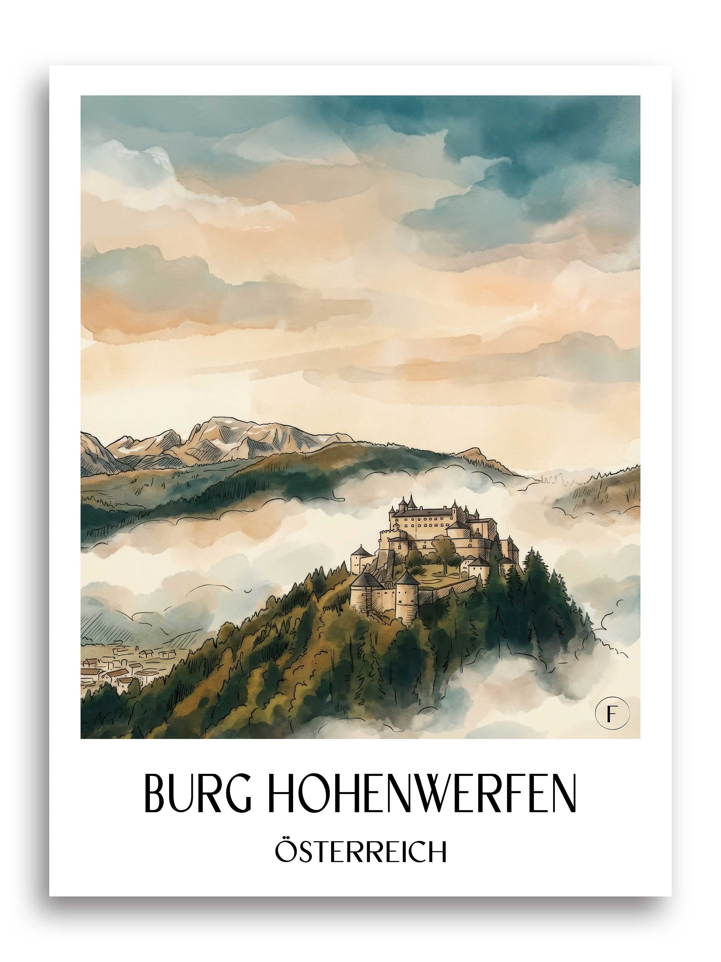 burg-hohenwerfen-österreich-österreich-und-österreich-poster-aquarell
