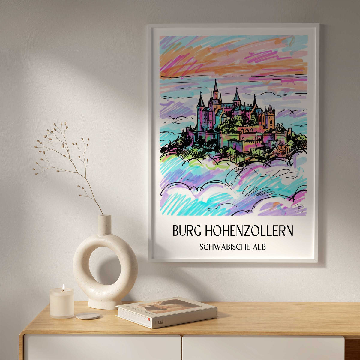 burg-hohenzollern-schwäbische-alb-deutschland-poster-graffiti