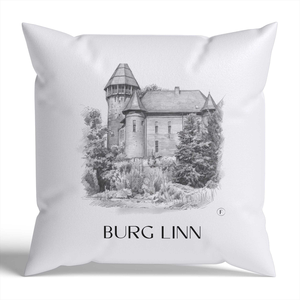 burg-linn-krefeld-deutschland-kissenbezug-bleistift-zeichnung-drawing