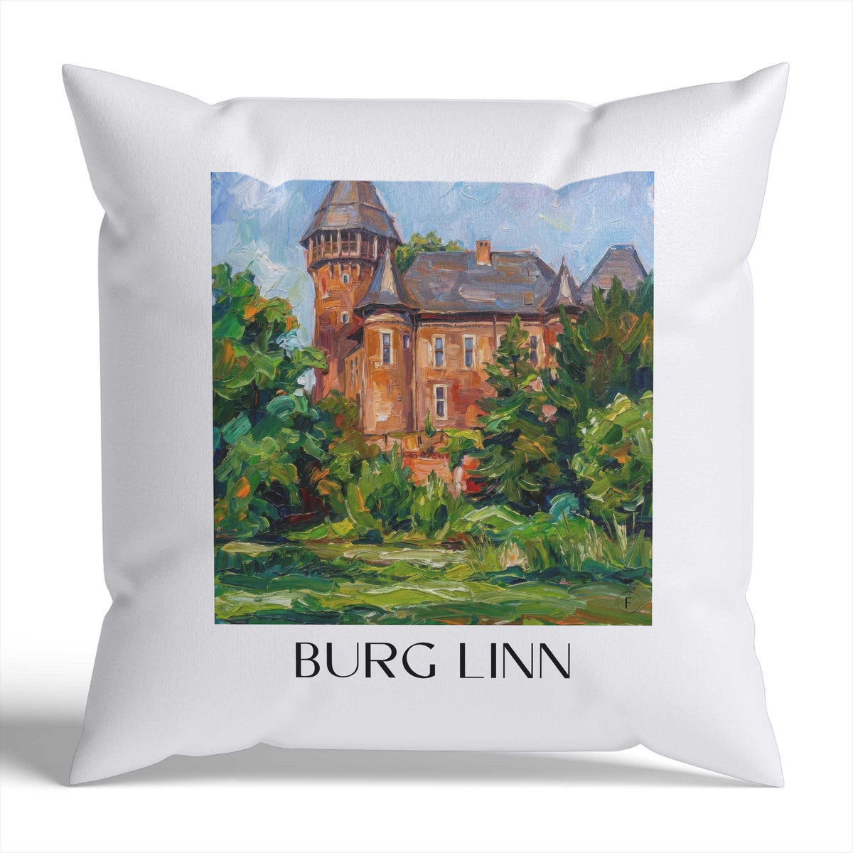 burg-linn-krefeld-deutschland-kissenbezug-oil-painting-oelgemaelde