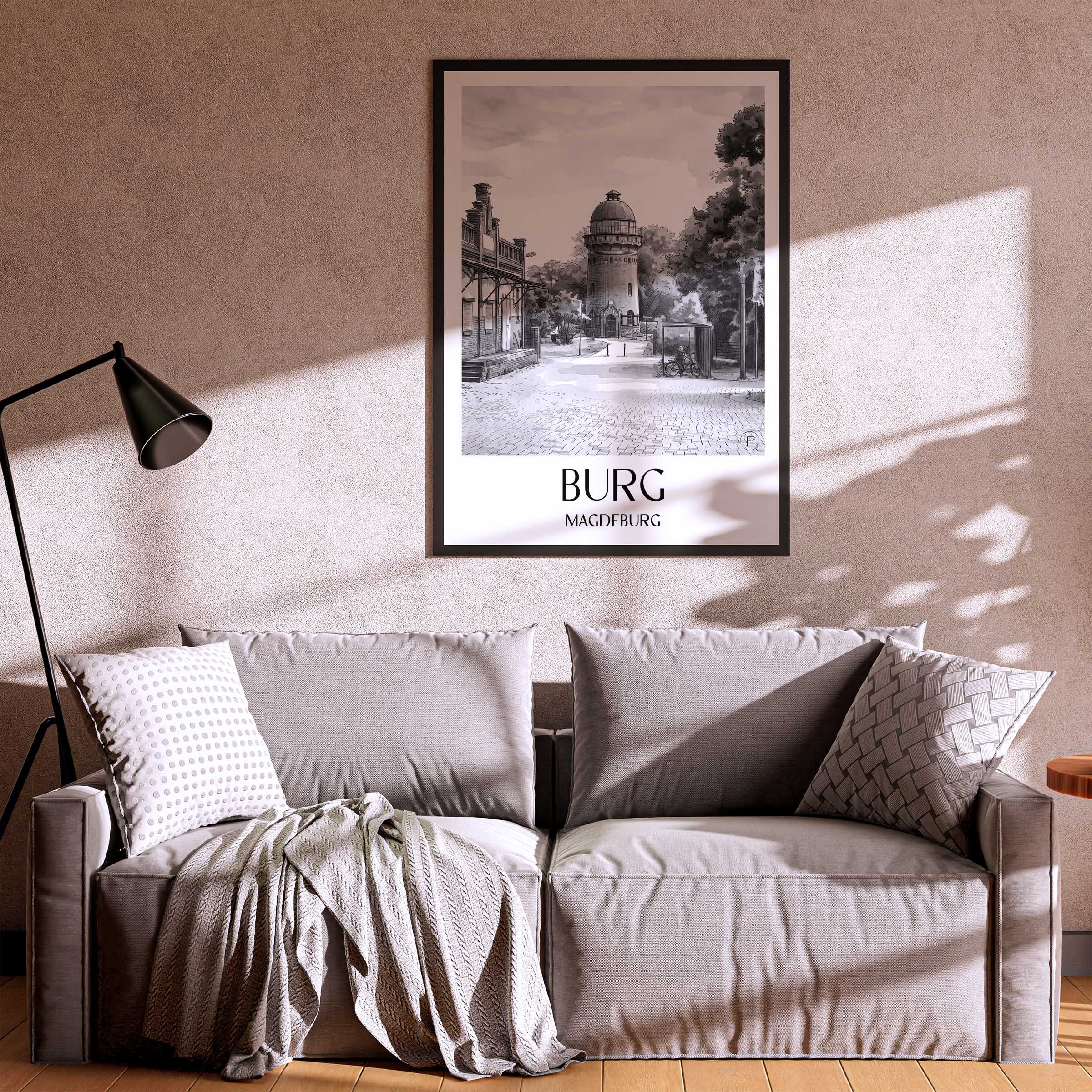 burg-magdeburg-deutschland-poster-aquarell-schwarz-weiss