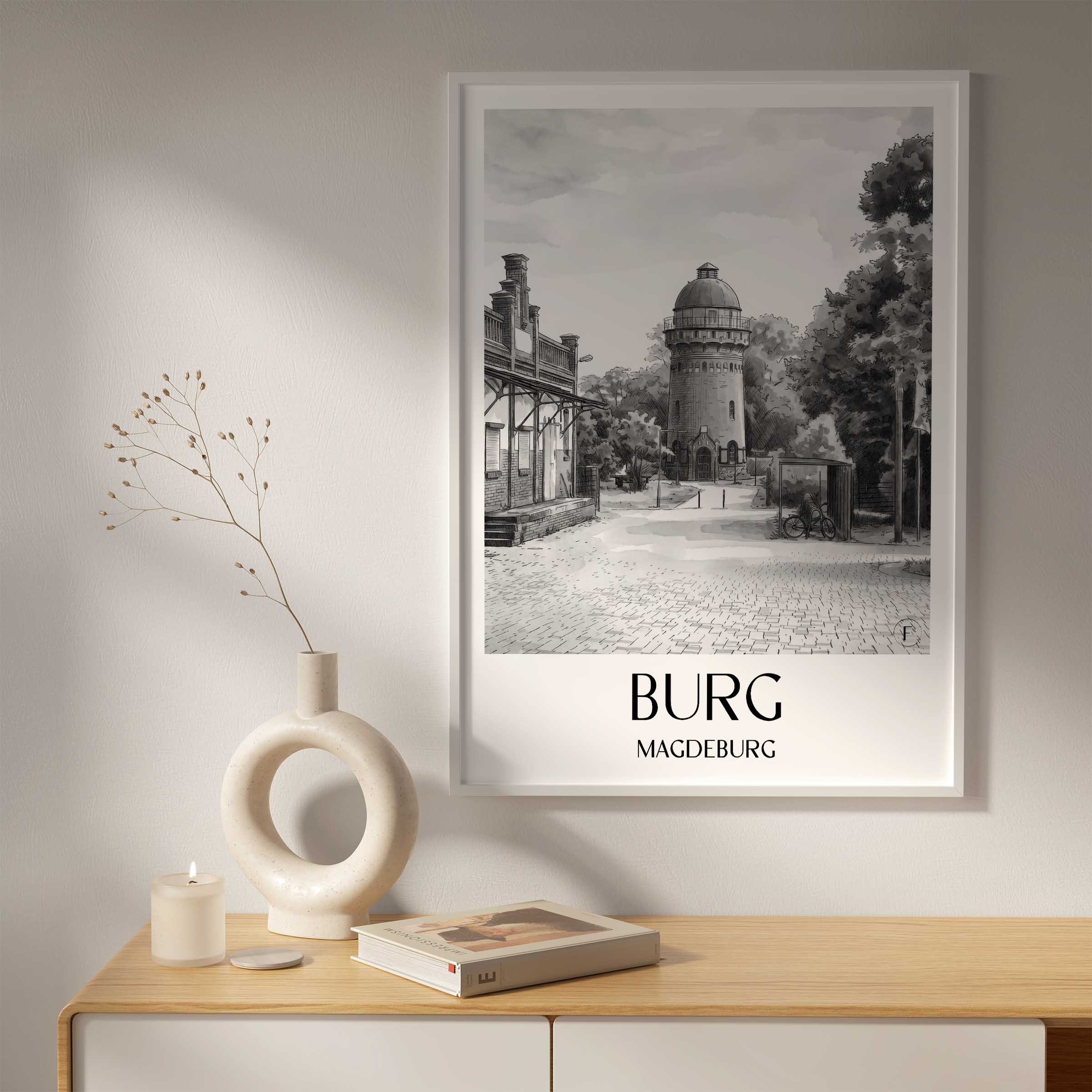 burg-magdeburg-deutschland-poster-aquarell-schwarz-weiss