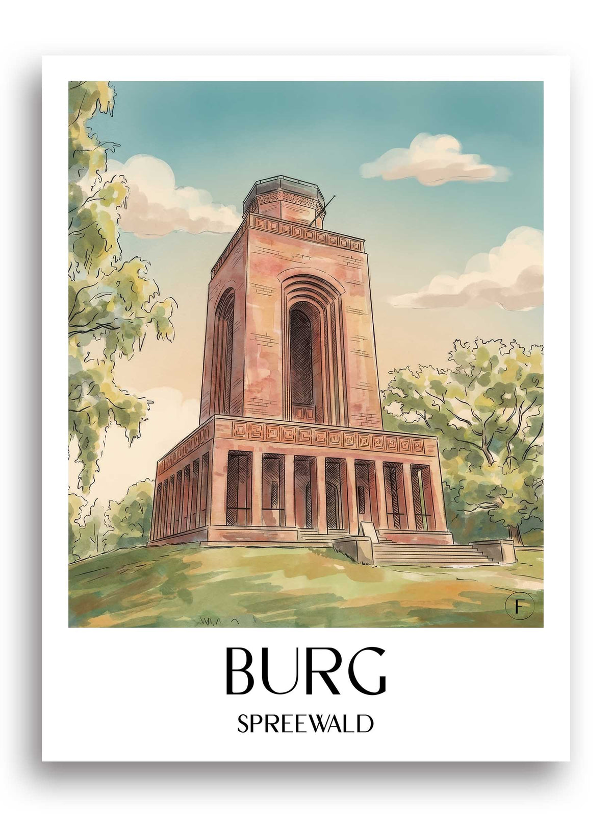 burg--spreewald-deutschland-poster-aquarell