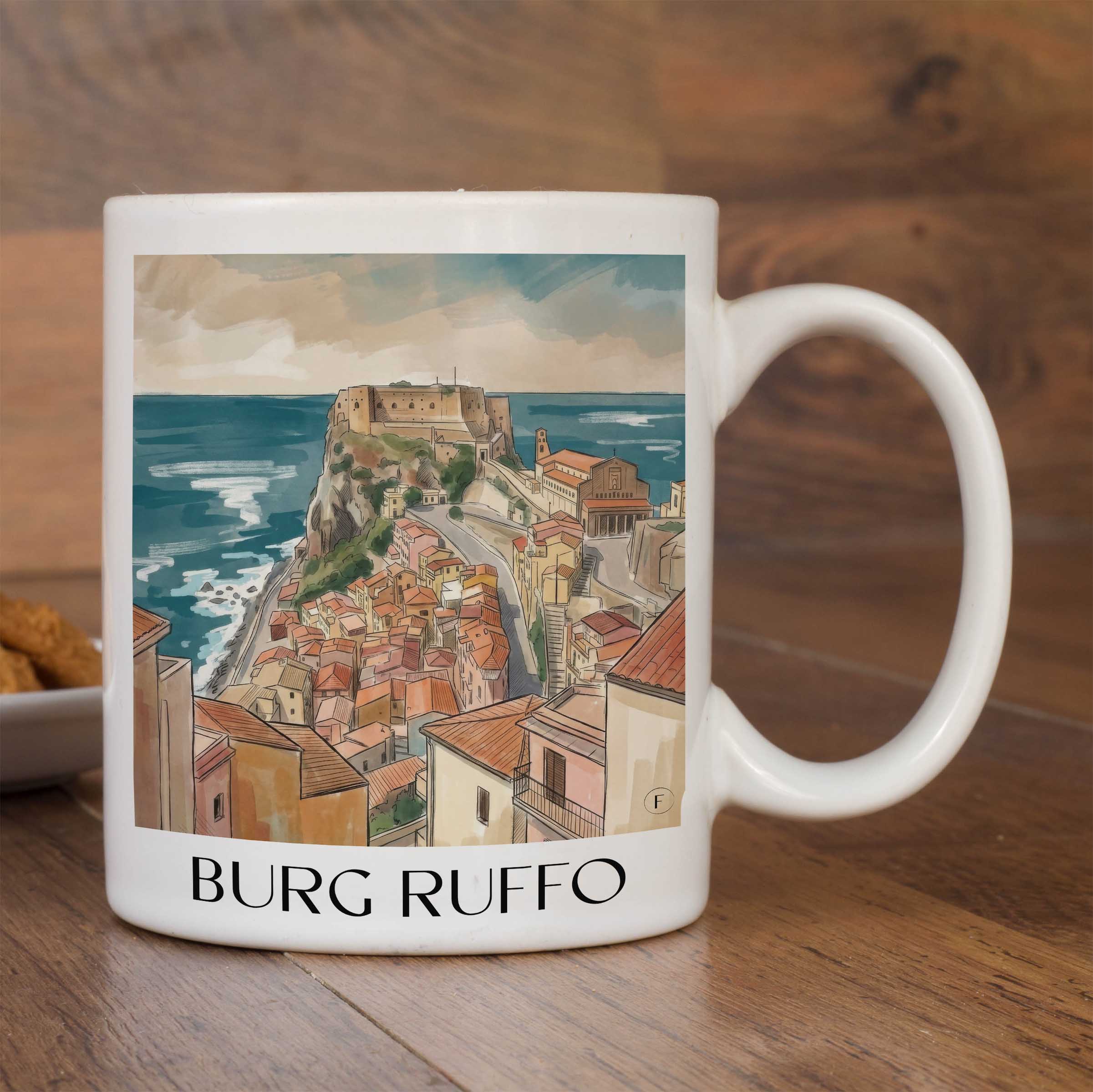 burg-ruffo-scilla-italien-kaffeebecher-aquarell