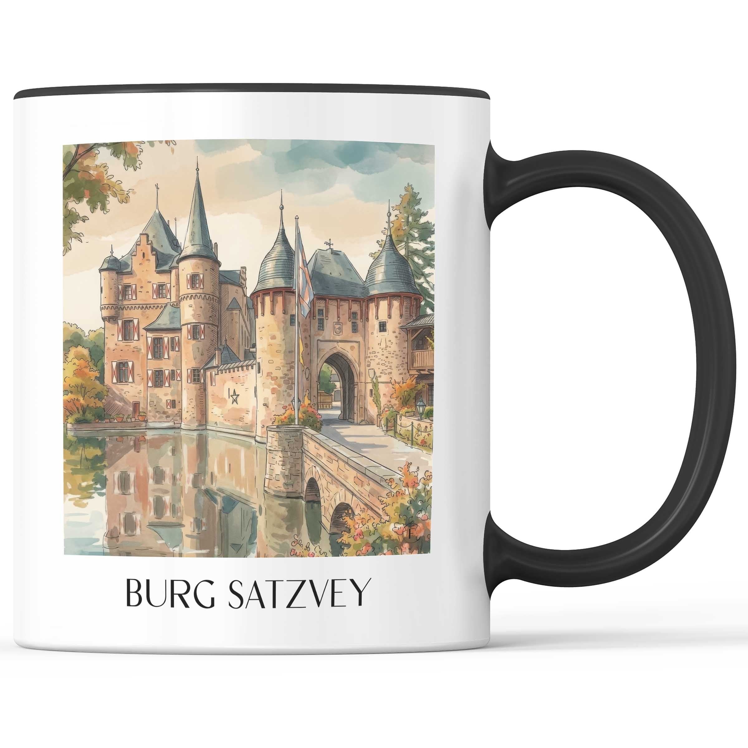 burg-satzvey-eifel-deutschland-kaffeebecher-aquarell