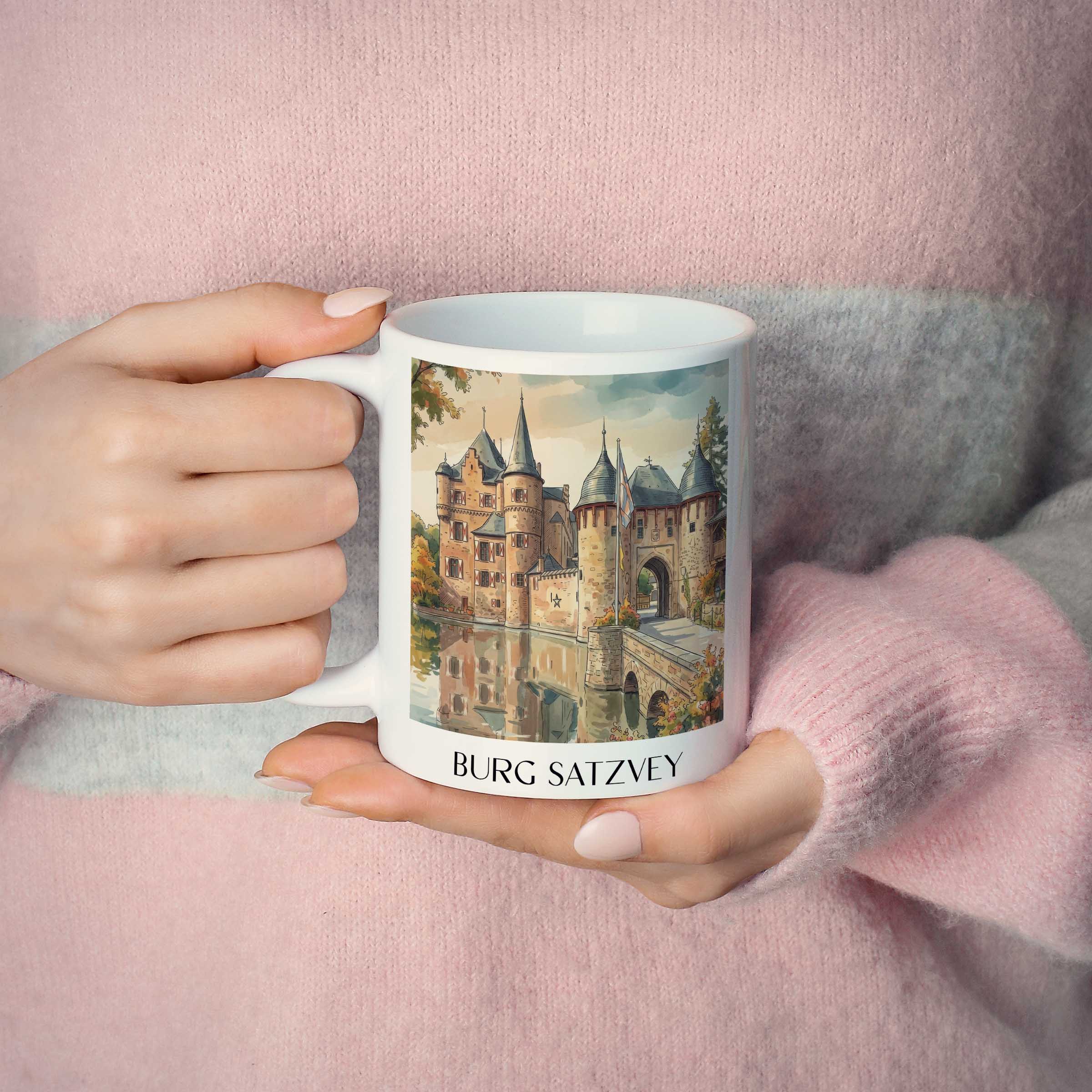 burg-satzvey-eifel-deutschland-kaffeebecher-aquarell