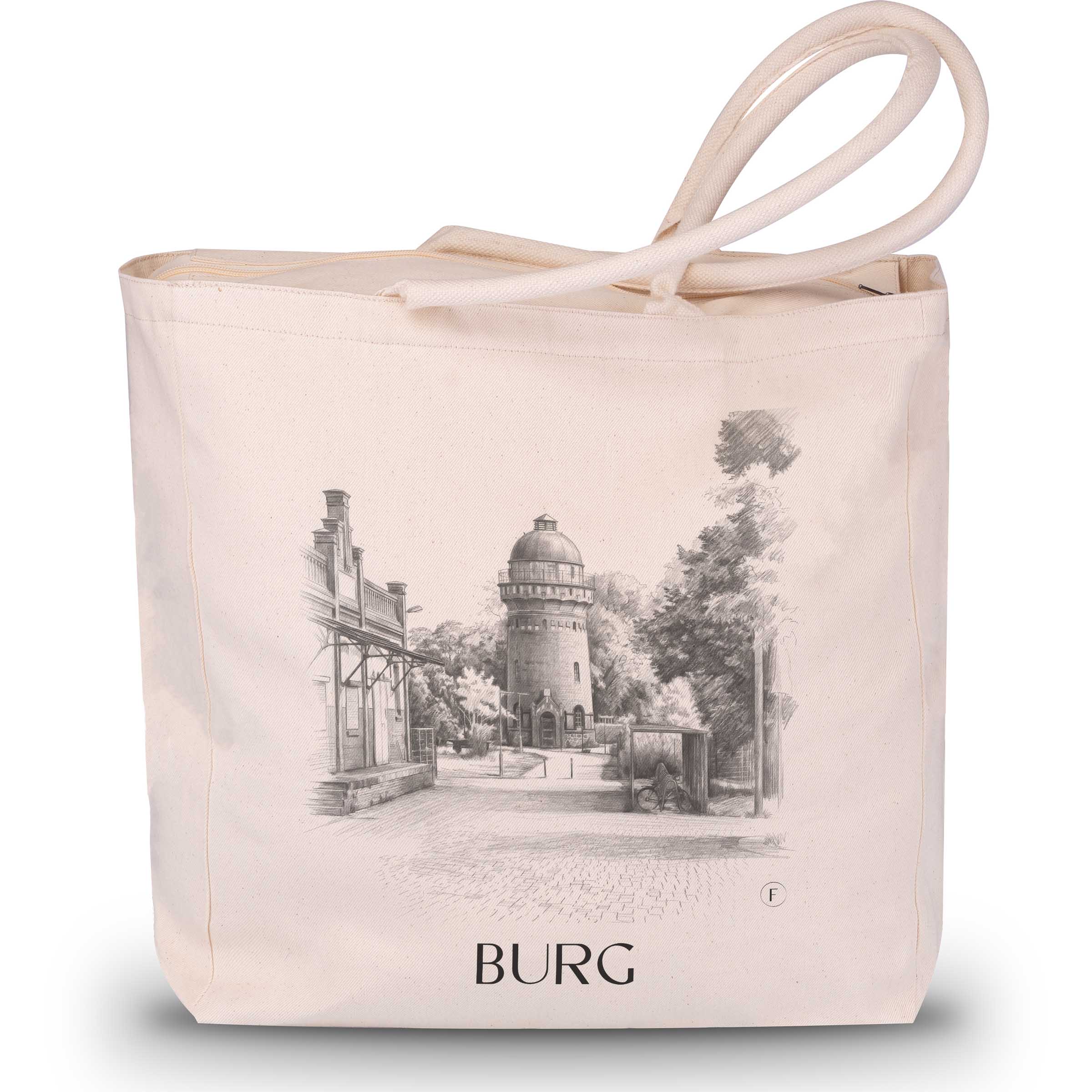 Burg Shopping Tasche - Magdeburg - Deutschland Tote Bag - Einkaufstasche im Zeichnung Stil