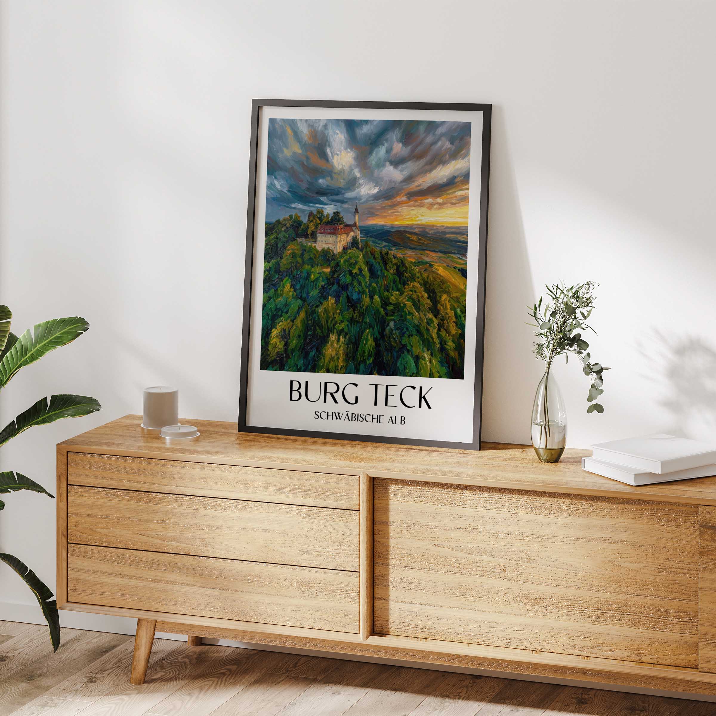 burg-teck-schwäbische-alb-deutschland-poster-oil-painting-oelgemaelde