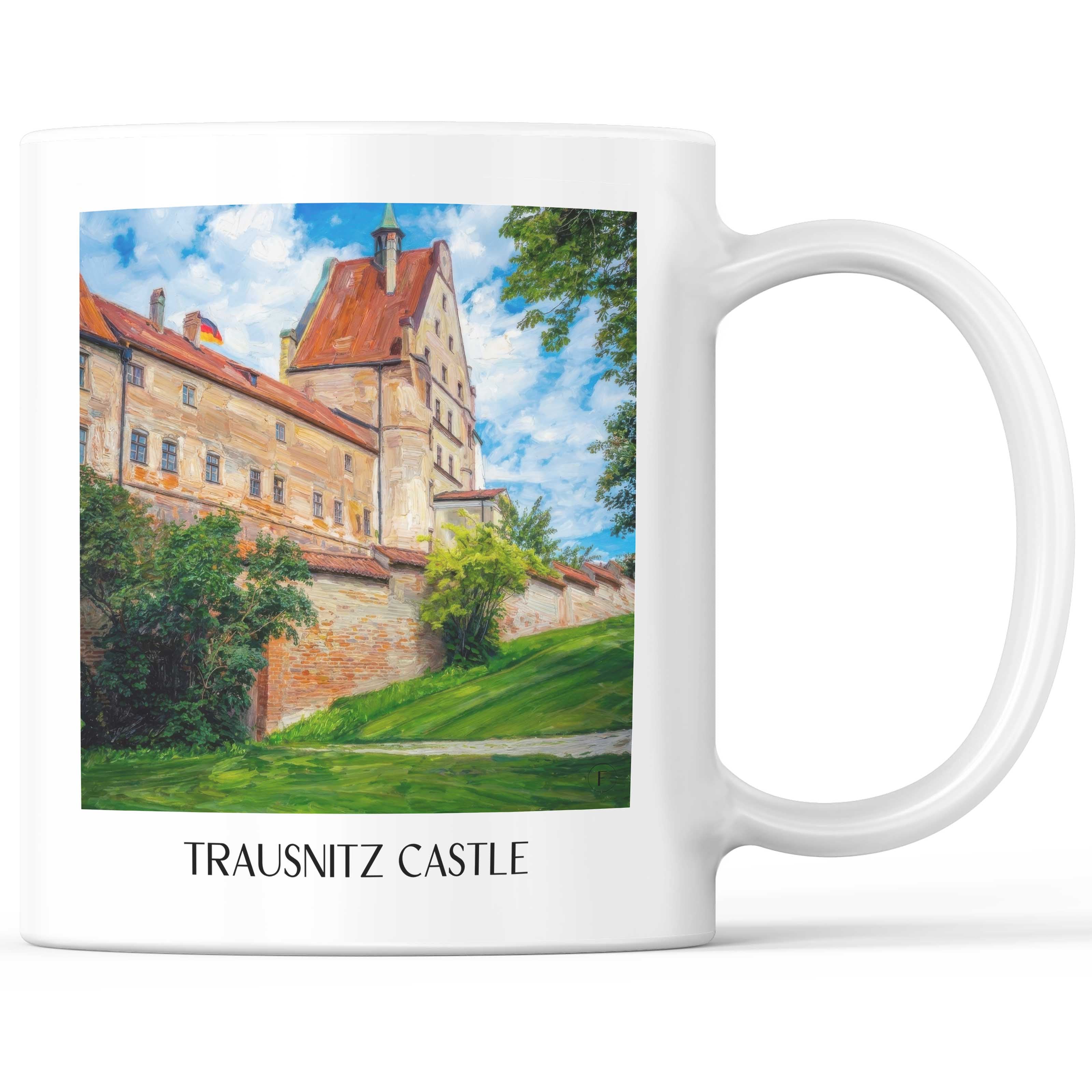 Burg Trausnitz Kaffeebecher - Landshut - Deutschland Becher - Kaffeetasse im Ölgemälde Stil - favplace