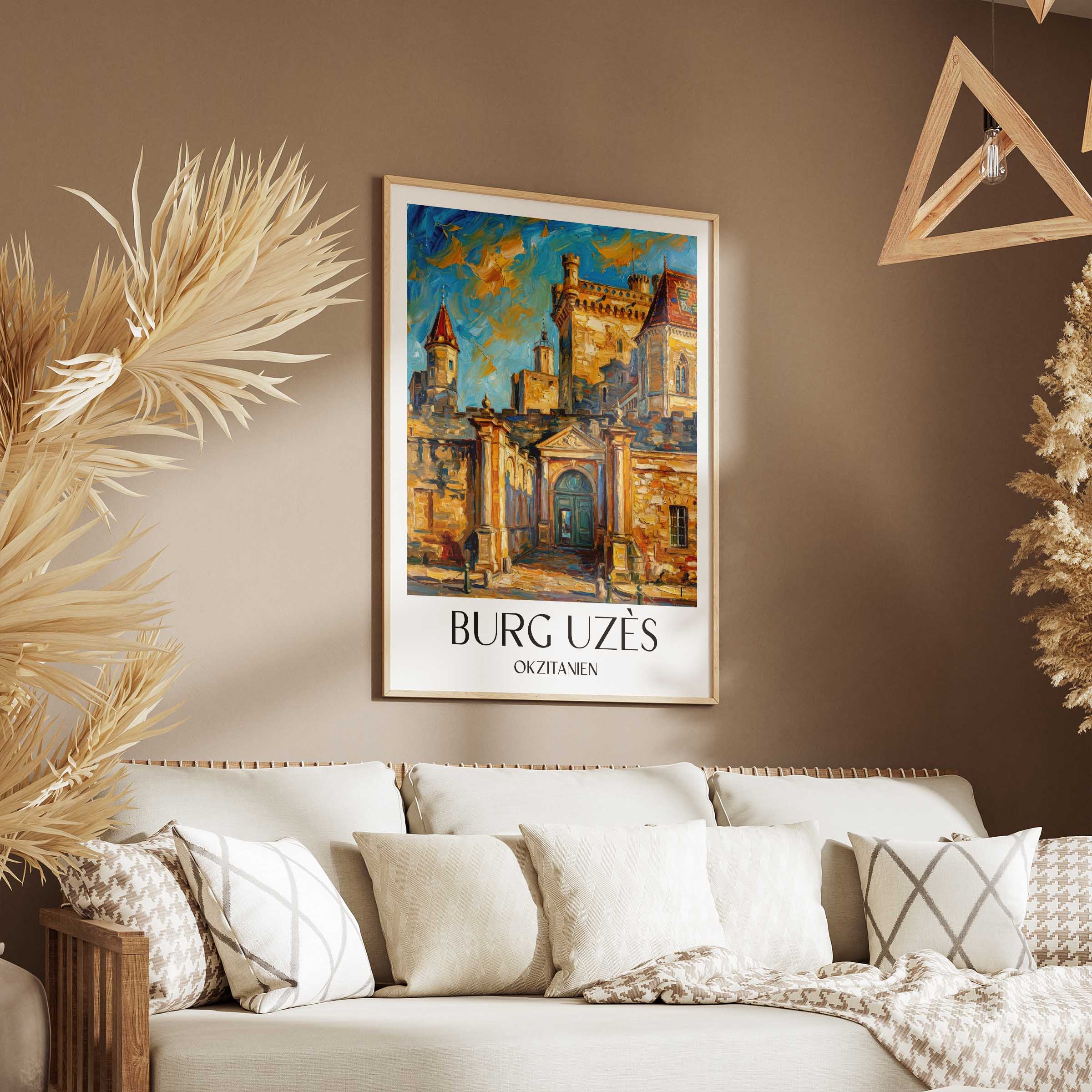 burg-uzès-okzitanien--frankreich-poster-oil-painting-oelgemaelde