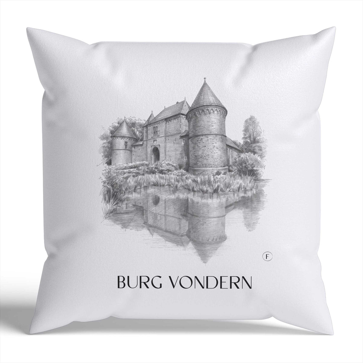 burg-vondern-oberhausen-deutschland-kissenbezug-bleistift-zeichnung-drawing