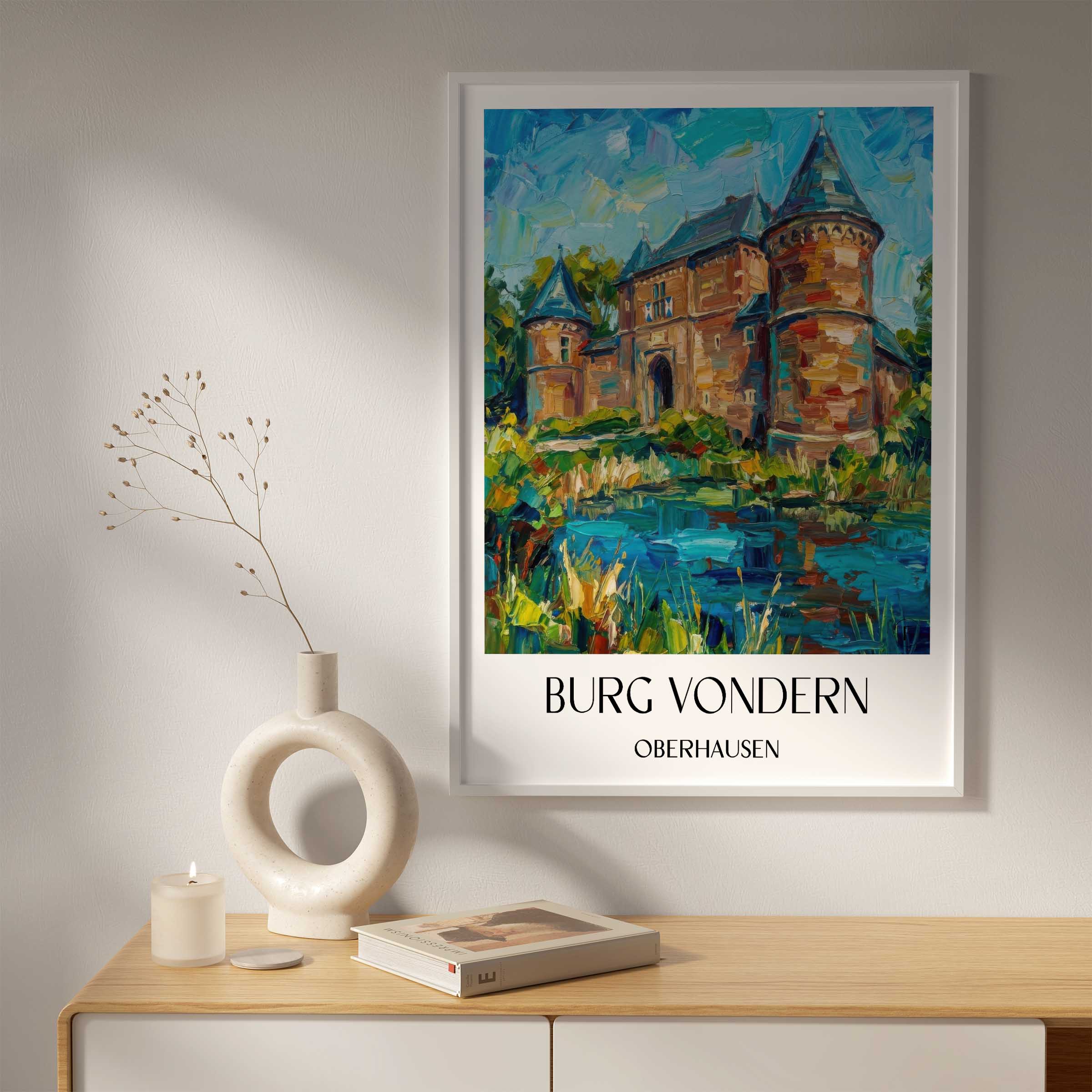 burg-vondern-oberhausen-deutschland-poster-oil-painting-oelgemaelde
