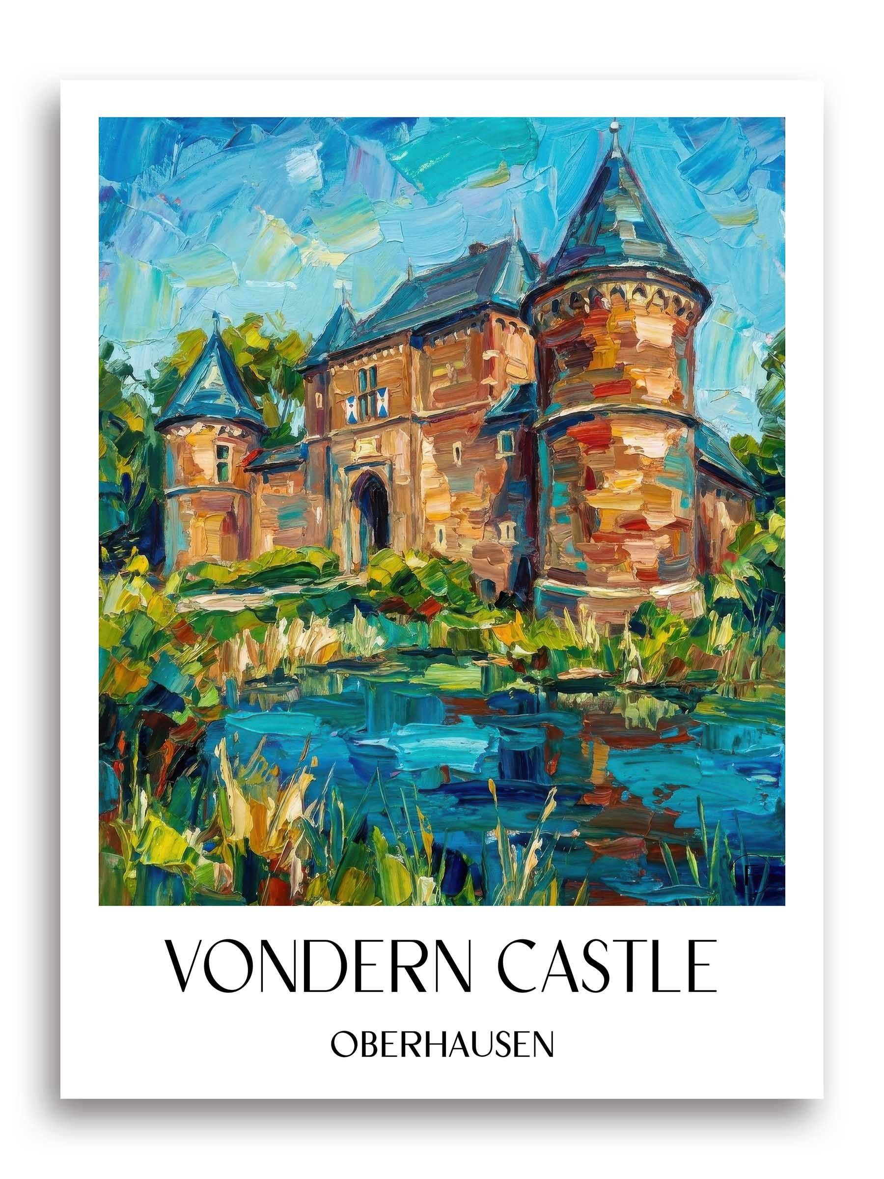 Burg Vondern Poster - Oberhausen - Deutschland Kunstdruck - Ölgemälde von A4 bis A1 - favplace