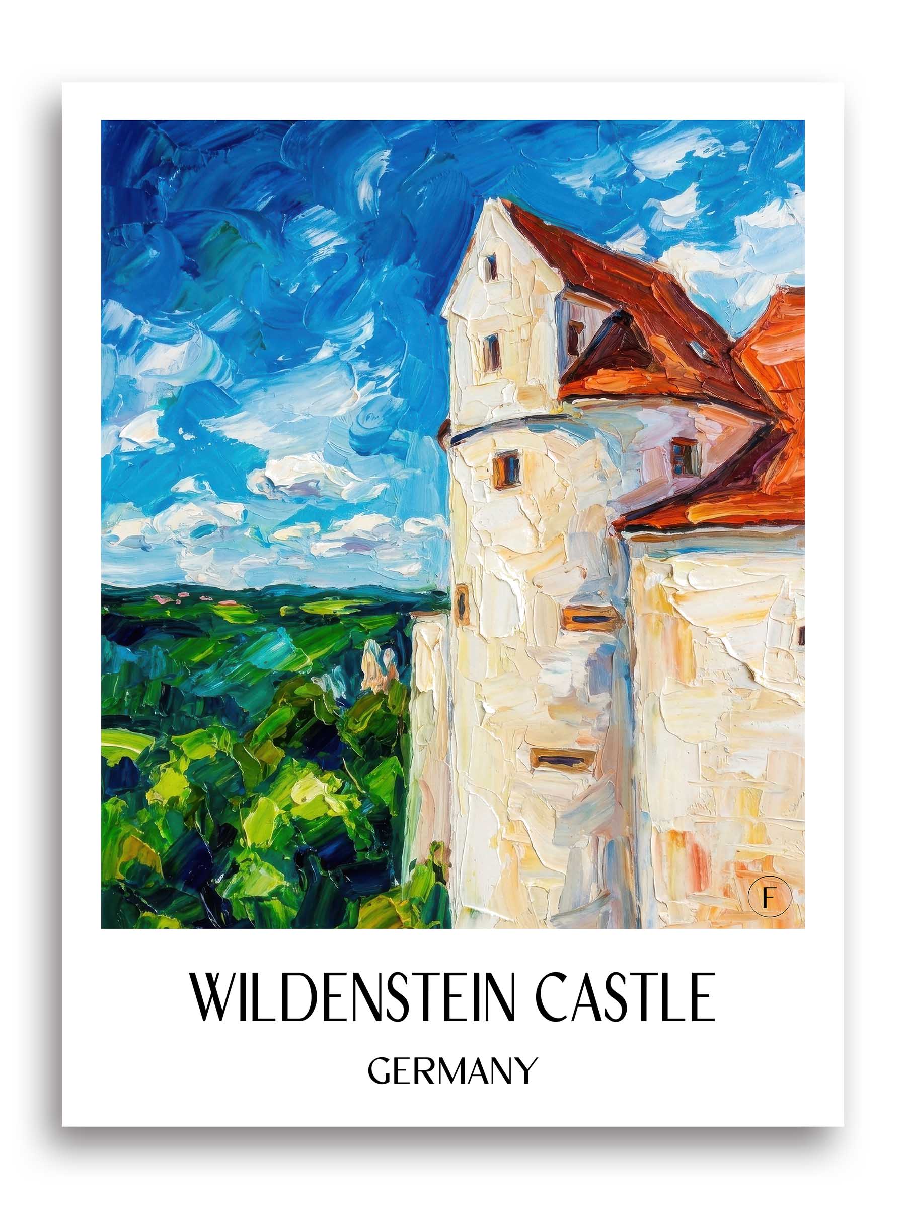 Burg Wildenstein Poster - Schwäbische Alb - Deutschland Kunstdruck - Ölgemälde von A4 bis A1 - favplace