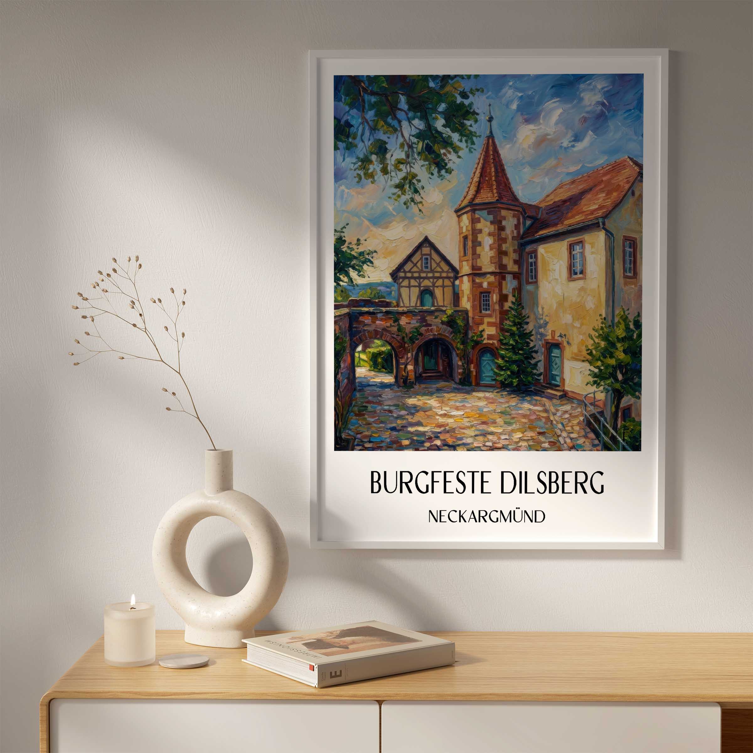 burgfeste-dilsberg-neckargmünd-deutschland-poster-oil-painting-oelgemaelde