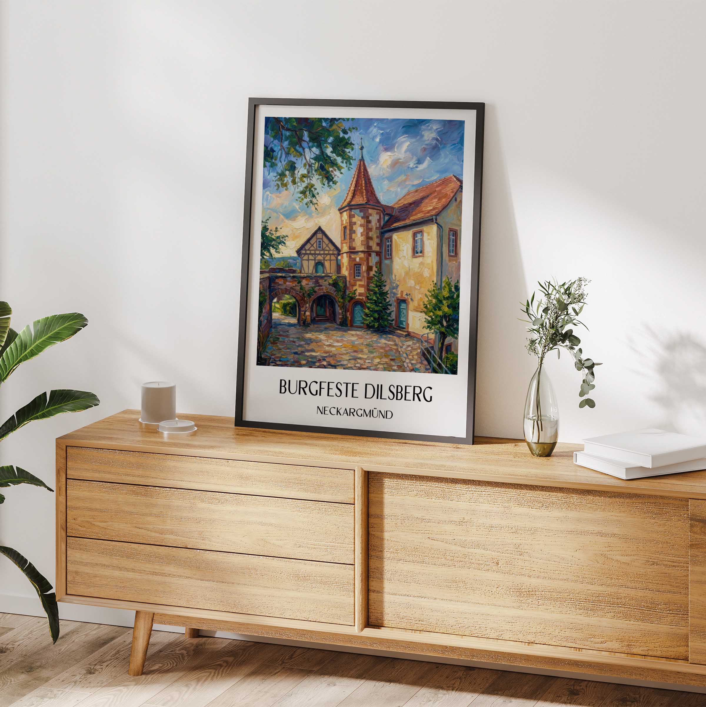 burgfeste-dilsberg-neckargmünd-deutschland-poster-oil-painting-oelgemaelde