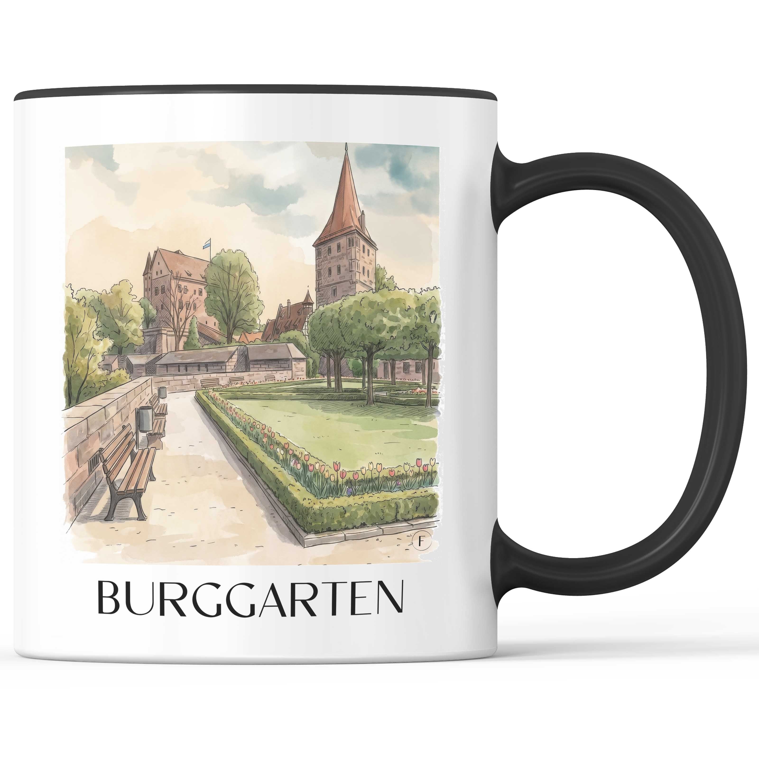 burggarten-nürnberg-deutschland-kaffeebecher-aquarell