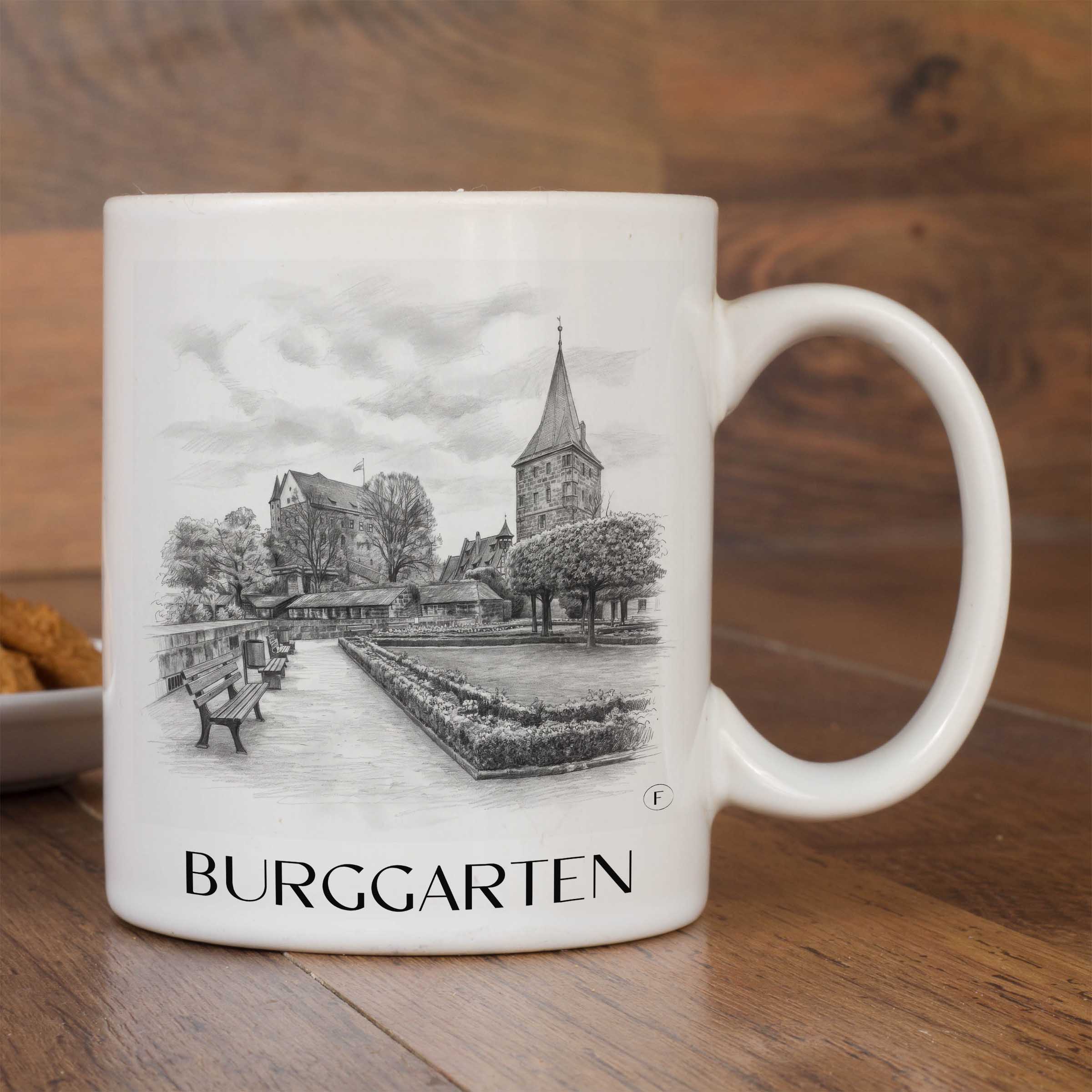 burggarten-nürnberg-deutschland-kaffeebecher-bleistift-zeichnung-drawing