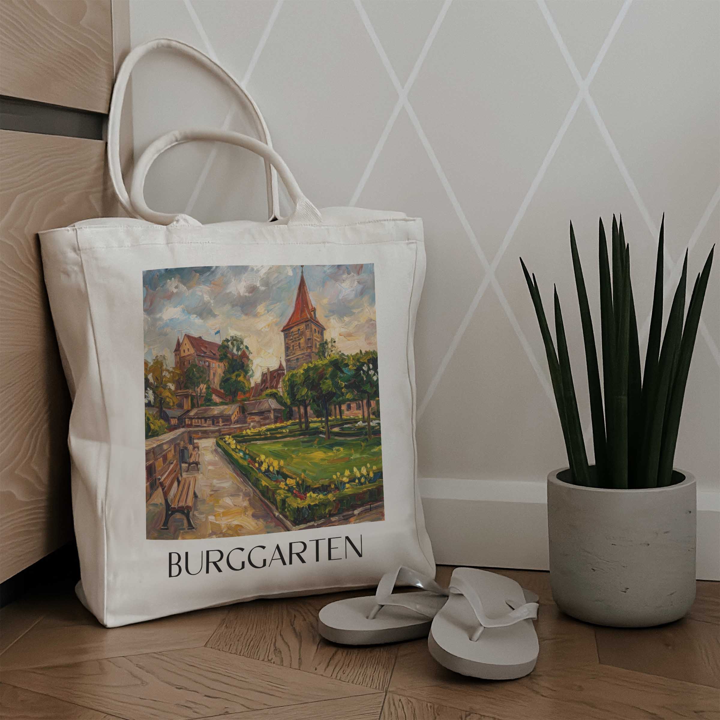 burggarten-nürnberg-deutschland-einkaufstasche-oil-painting-oelgemaelde