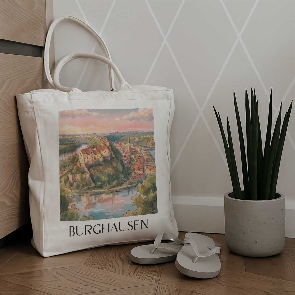 burghausen-oberbayern-deutschland-einkaufstasche-aquarell