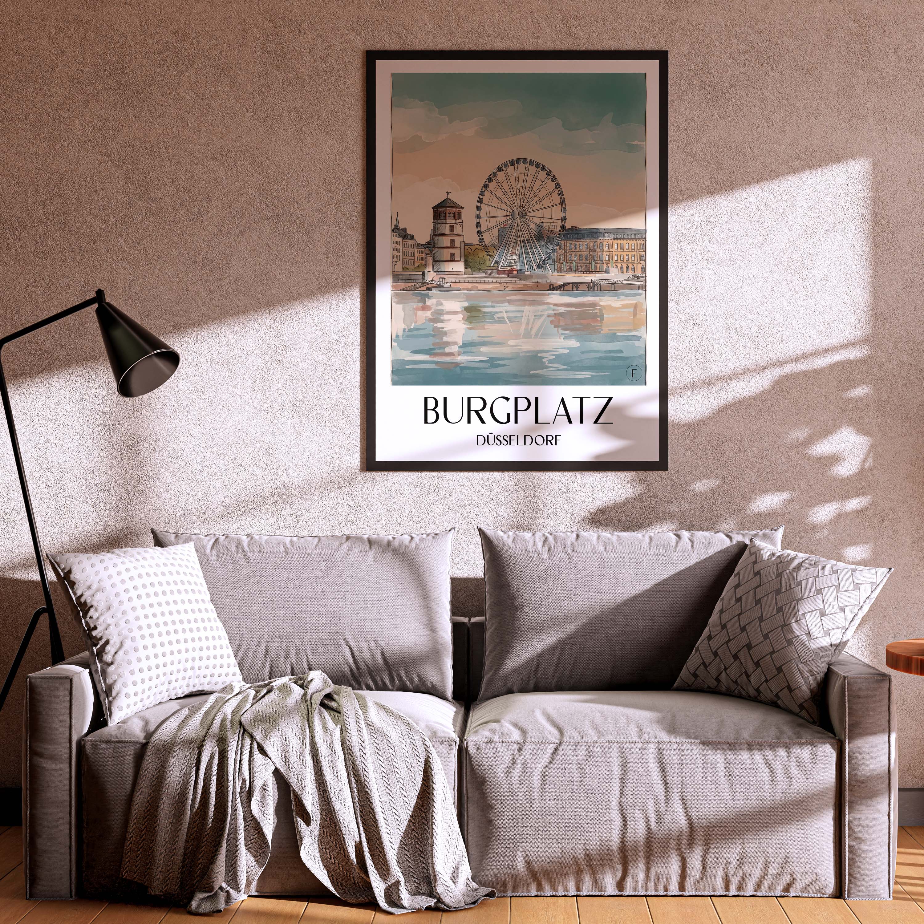 burgplatz-düsseldorf-deutschland-poster-aquarell