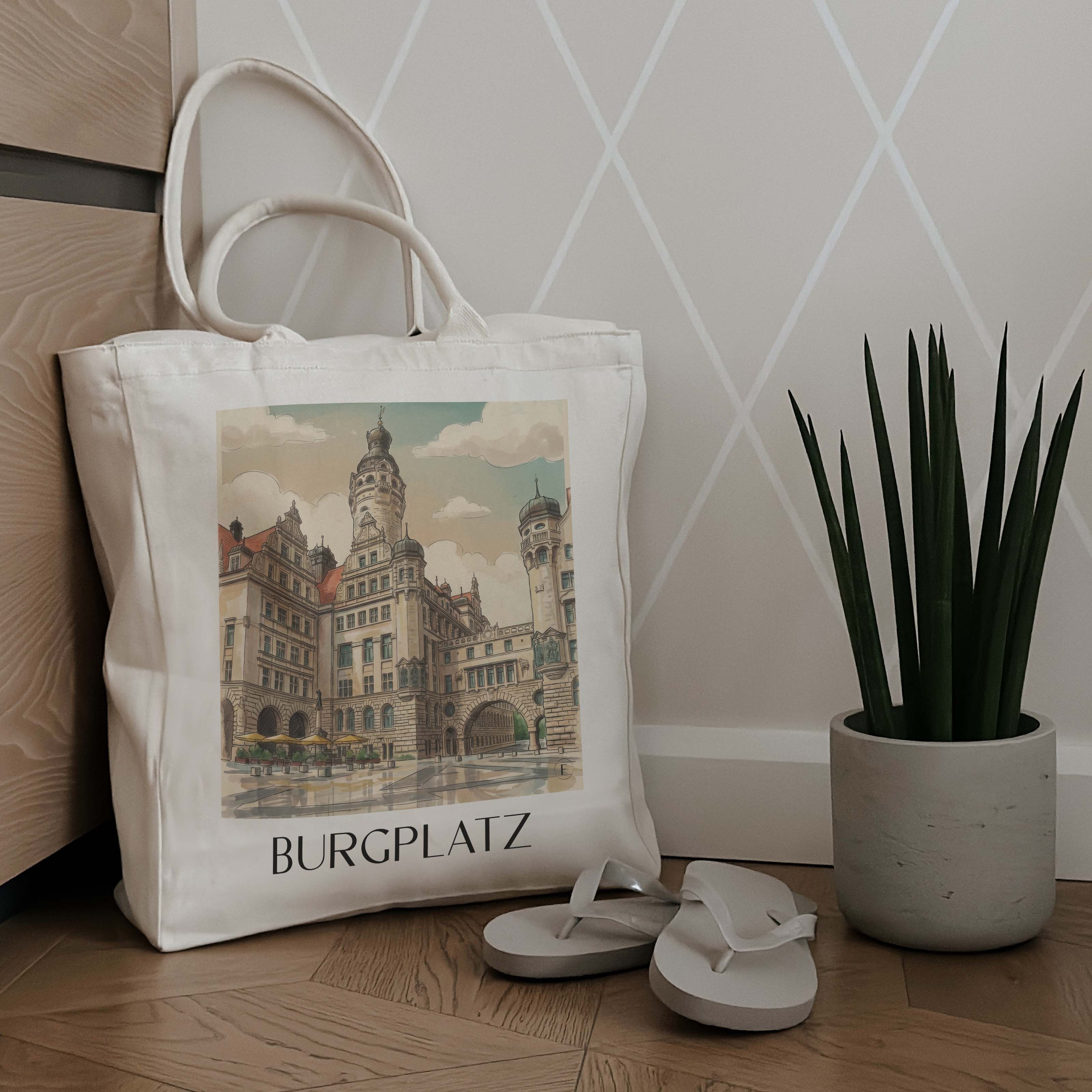 burgplatz-leipzig-deutschland-einkaufstasche-aquarell