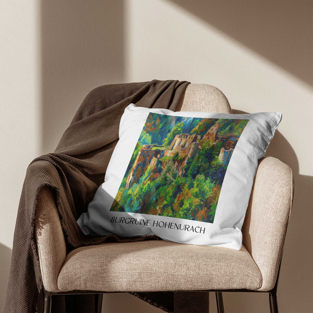 burgruine-hohenurach-schwäbische-alb-deutschland-kissenbezug-oil-painting-oelgemaelde